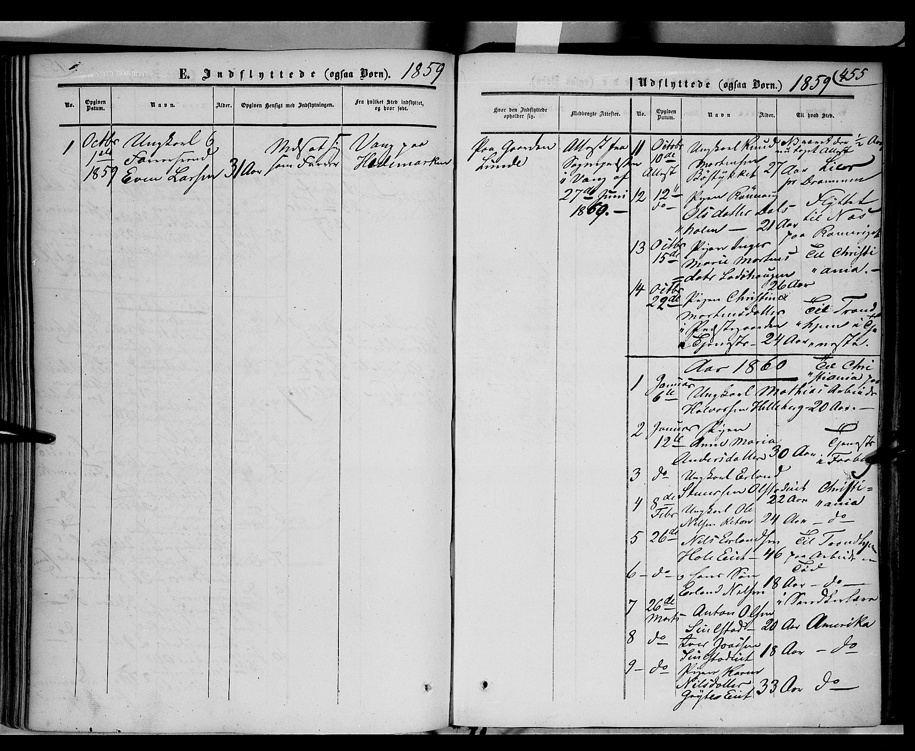 Gausdal prestekontor, SAH/PREST-090/H/Ha/Haa/L0008: Parish register (official) no. 8, 1850-1861, p. 455