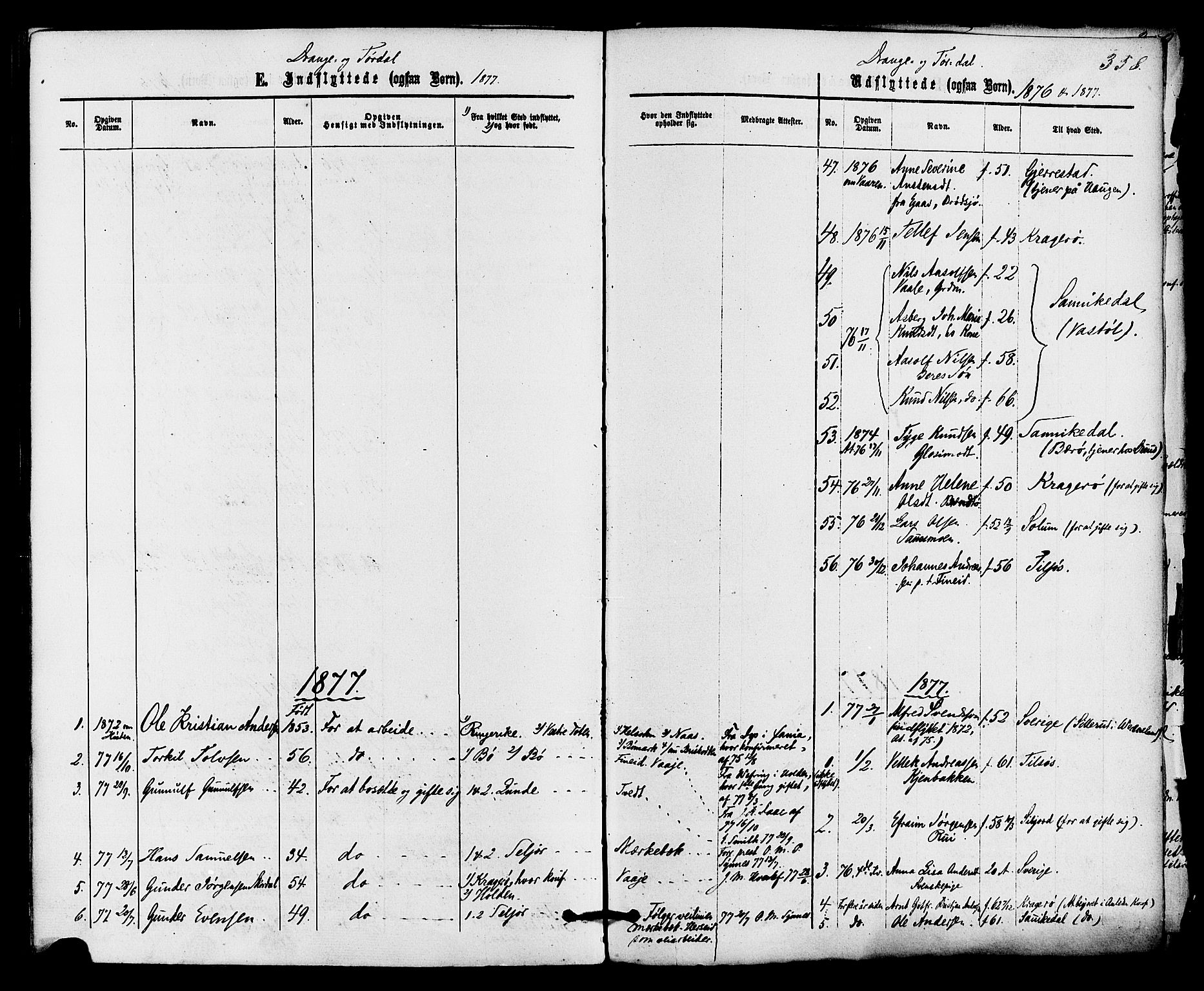 Drangedal kirkebøker, SAKO/A-258/F/Fa/L0009: Parish register (official) no. 9 /1, 1872-1884, p. 358