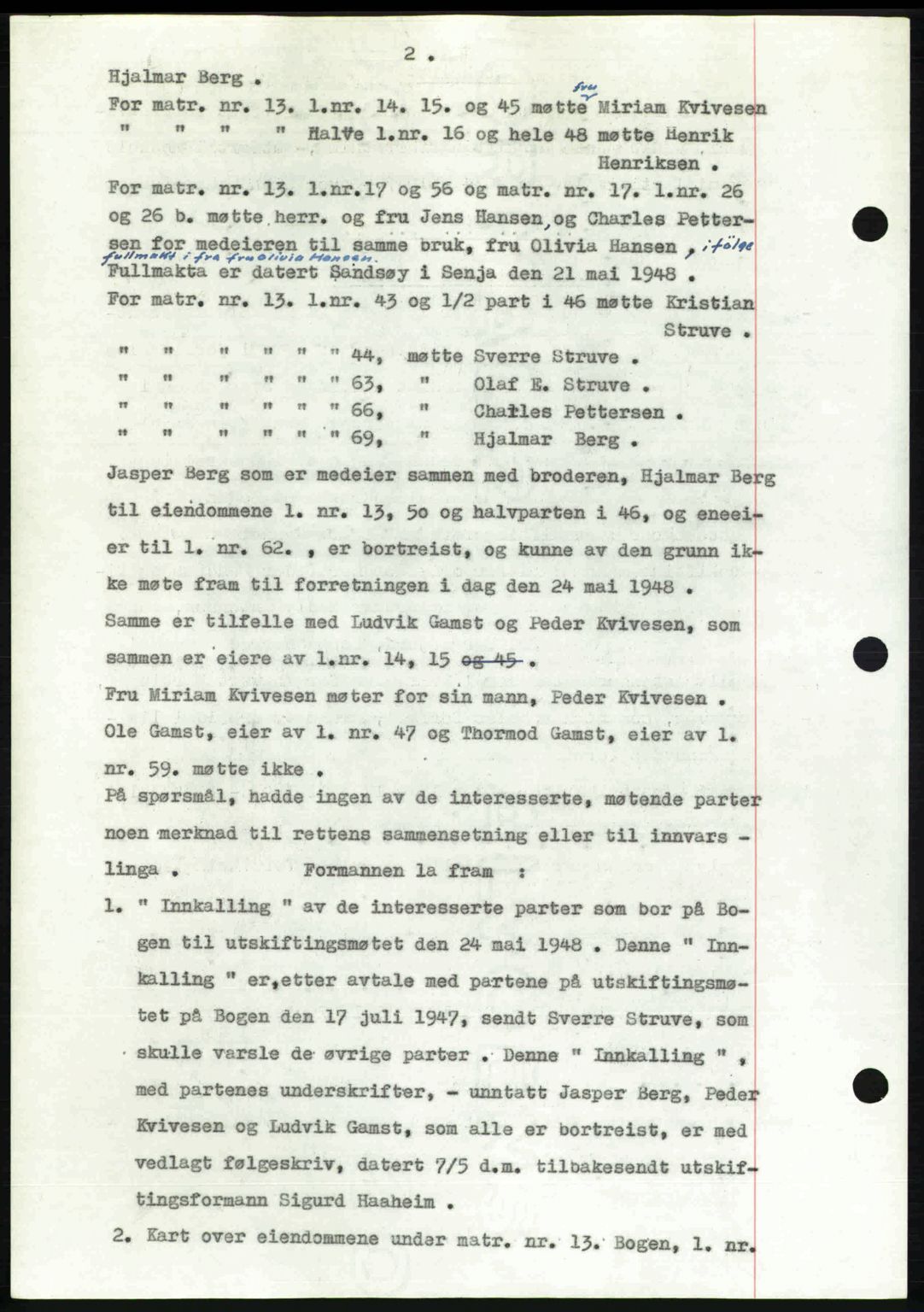 Alta fogderi/sorenskriveri, SATØ/SATØ-5/1/K/Kd/L0037pantebok: Mortgage book no. 39-40, 1948-1949, Diary no: : 1398/1948