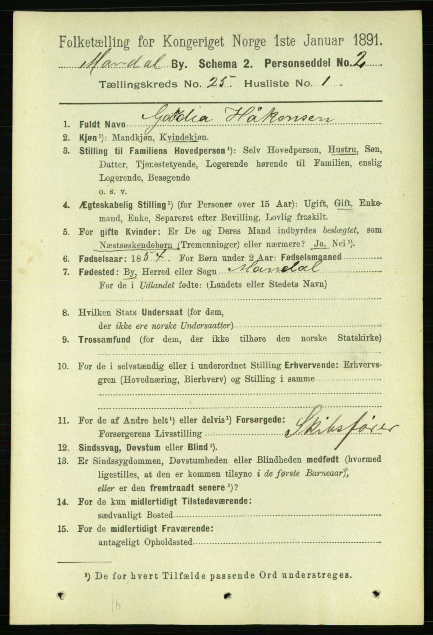 RA, 1891 census for 1002 Mandal, 1891, p. 4576