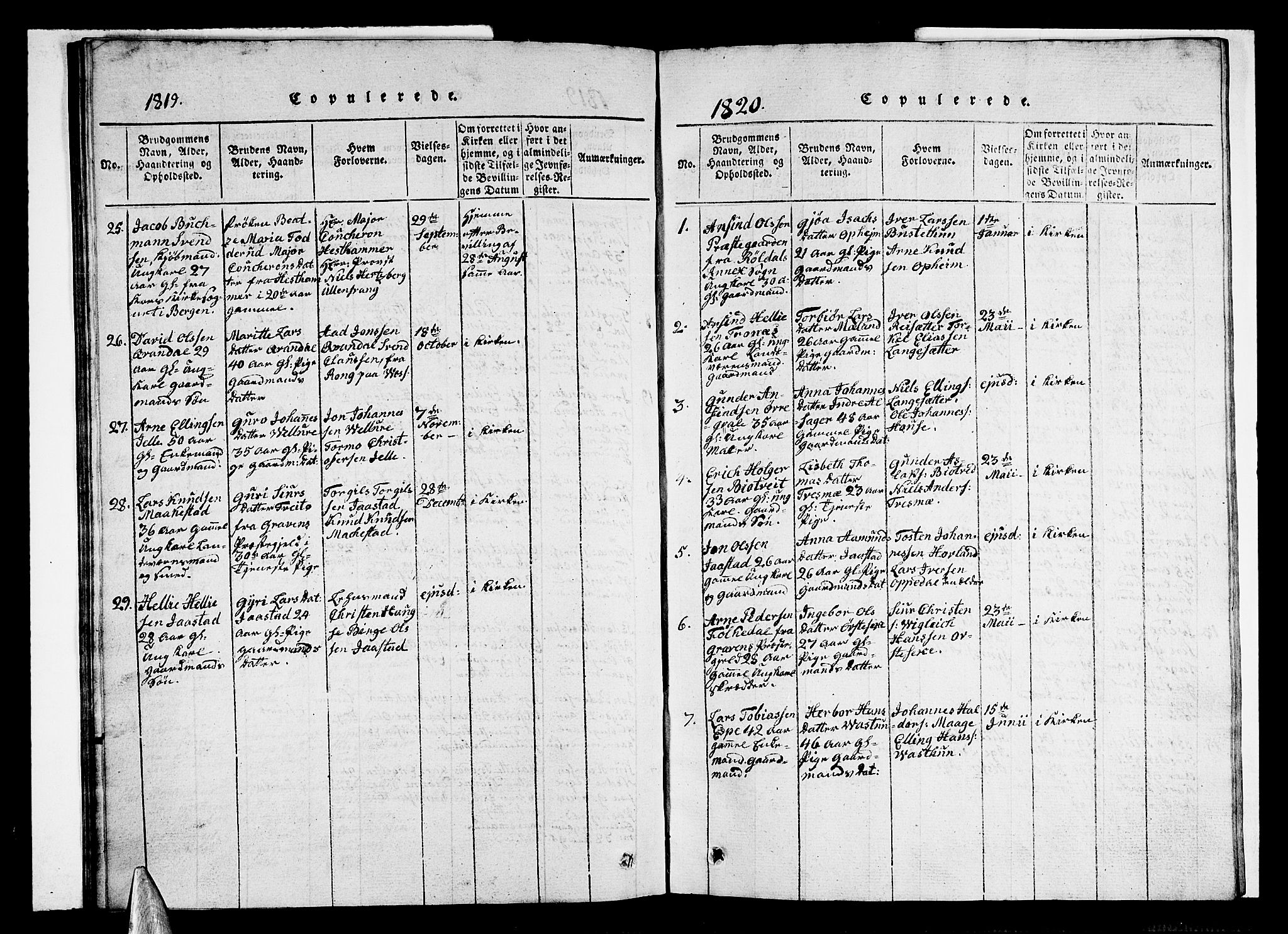 Ullensvang sokneprestembete, AV/SAB-A-78701/H/Haa: Parish register (official) no. A 9, 1819-1826