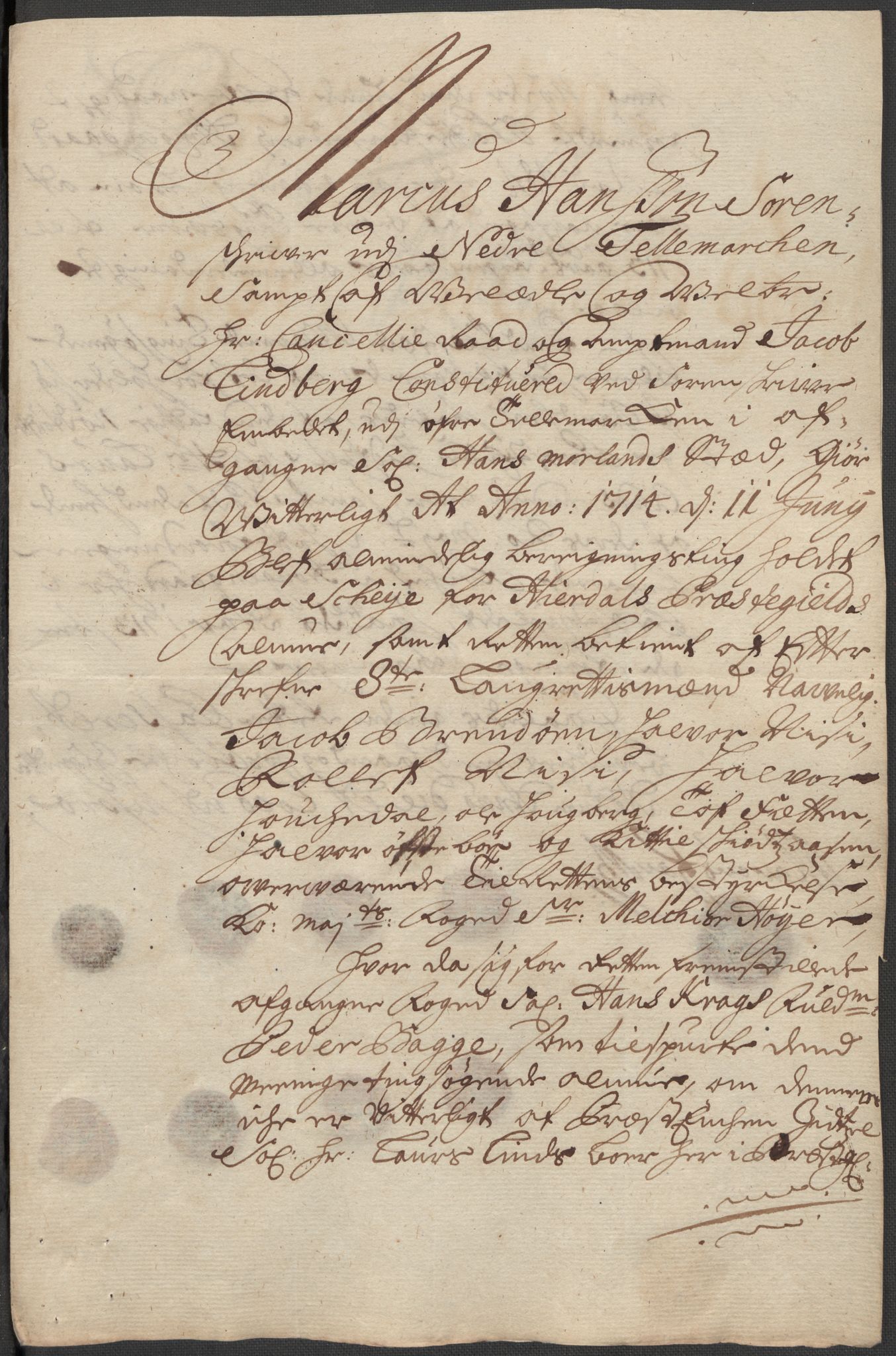 Rentekammeret inntil 1814, Reviderte regnskaper, Fogderegnskap, RA/EA-4092/R36/L2125: Fogderegnskap Øvre og Nedre Telemark og Bamble, 1713, p. 158