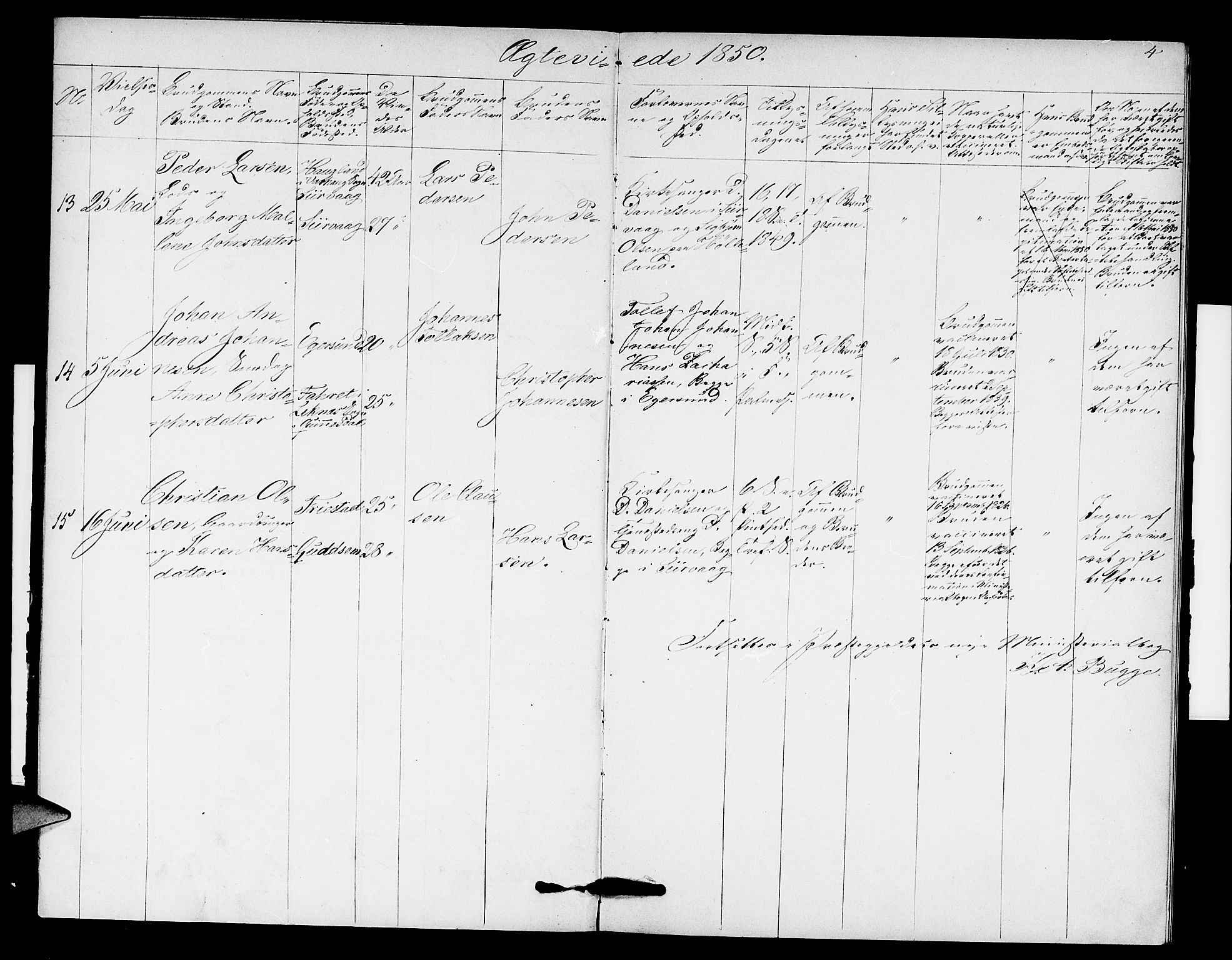 Eigersund sokneprestkontor, AV/SAST-A-101807/S08/L0011: Parish register (official) no. A 11, 1850-1850, p. 4