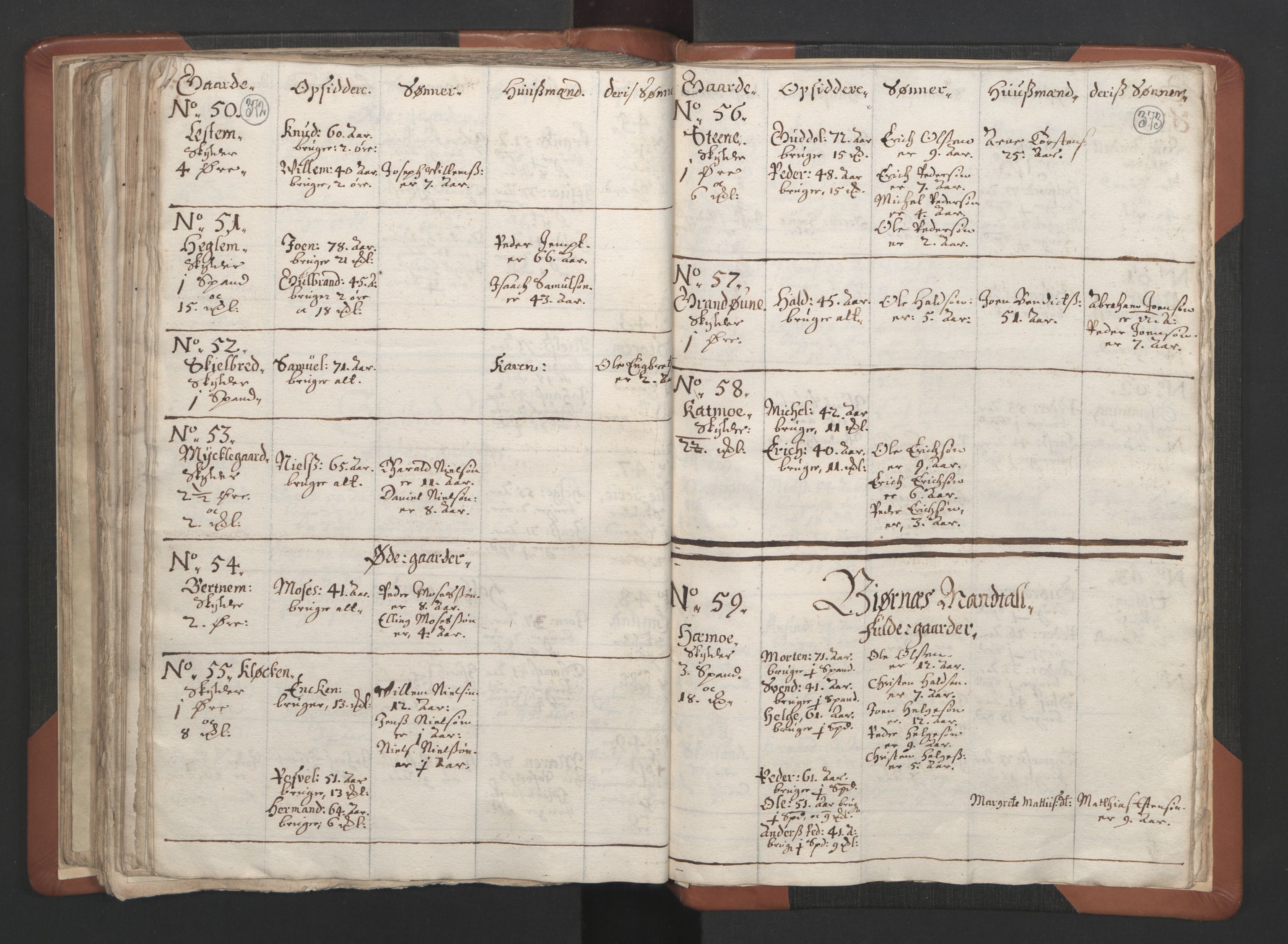 RA, Vicar's Census 1664-1666, no. 34: Namdal deanery, 1664-1666, p. 372-373