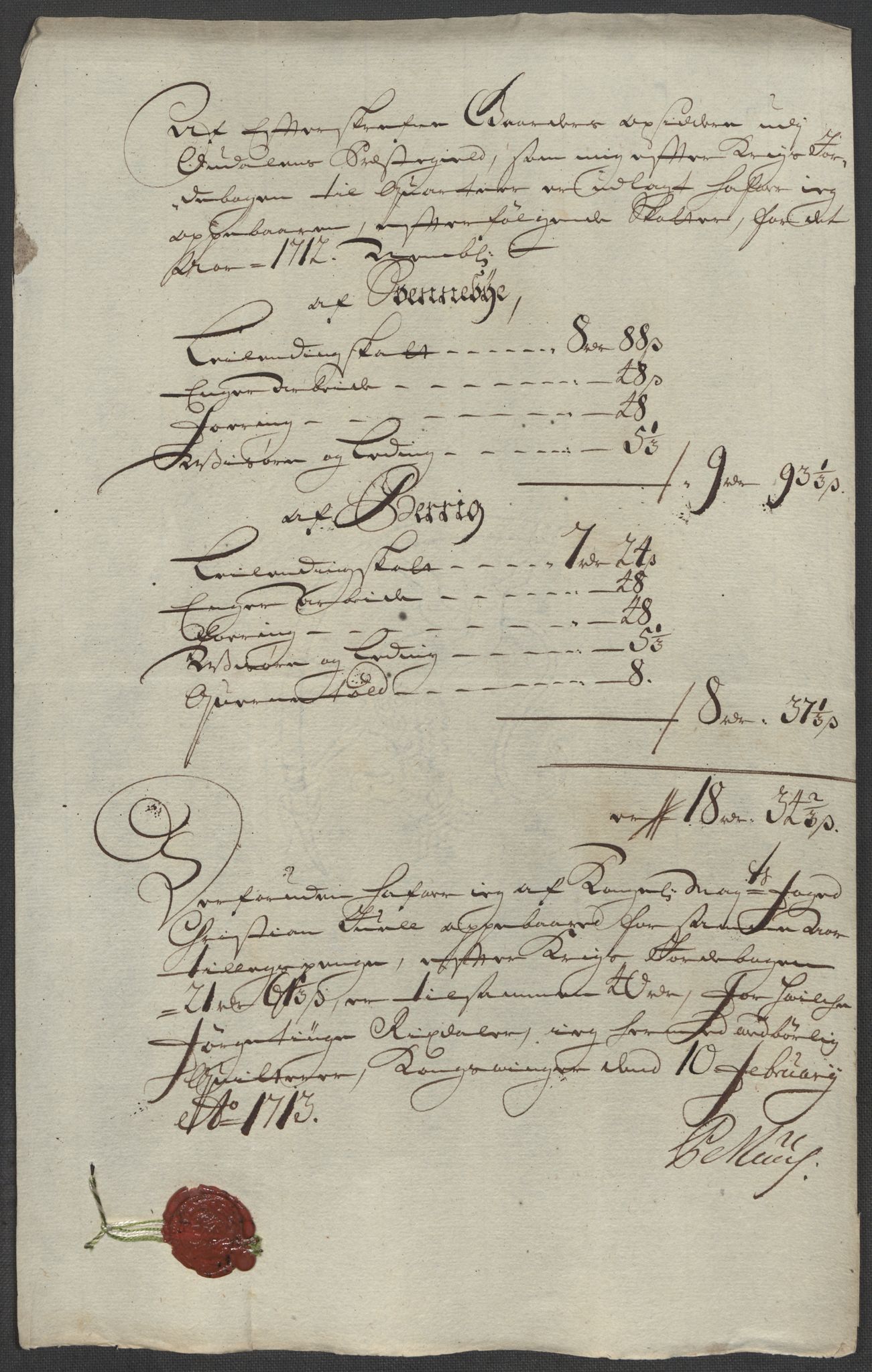 Rentekammeret inntil 1814, Reviderte regnskaper, Fogderegnskap, RA/EA-4092/R13/L0849: Fogderegnskap Solør, Odal og Østerdal, 1712, p. 337