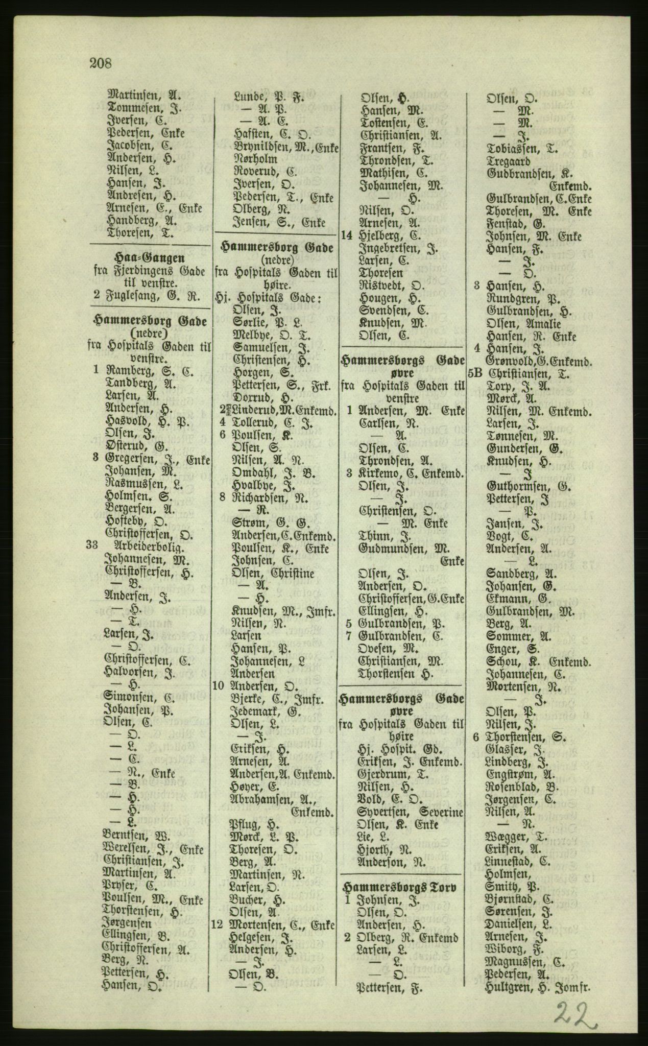 Kristiania/Oslo adressebok, PUBL/-, 1879, p. 208