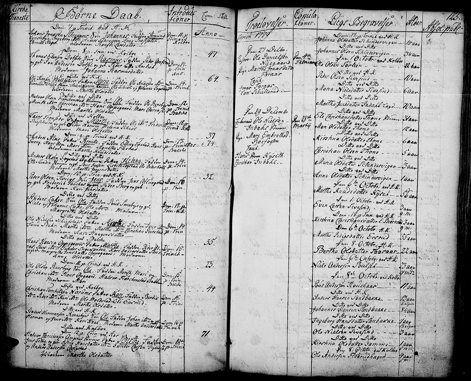 Toten prestekontor, AV/SAH-PREST-102/H/Ha/Haa/L0006: Parish register (official) no. 6, 1773-1793, p. 125