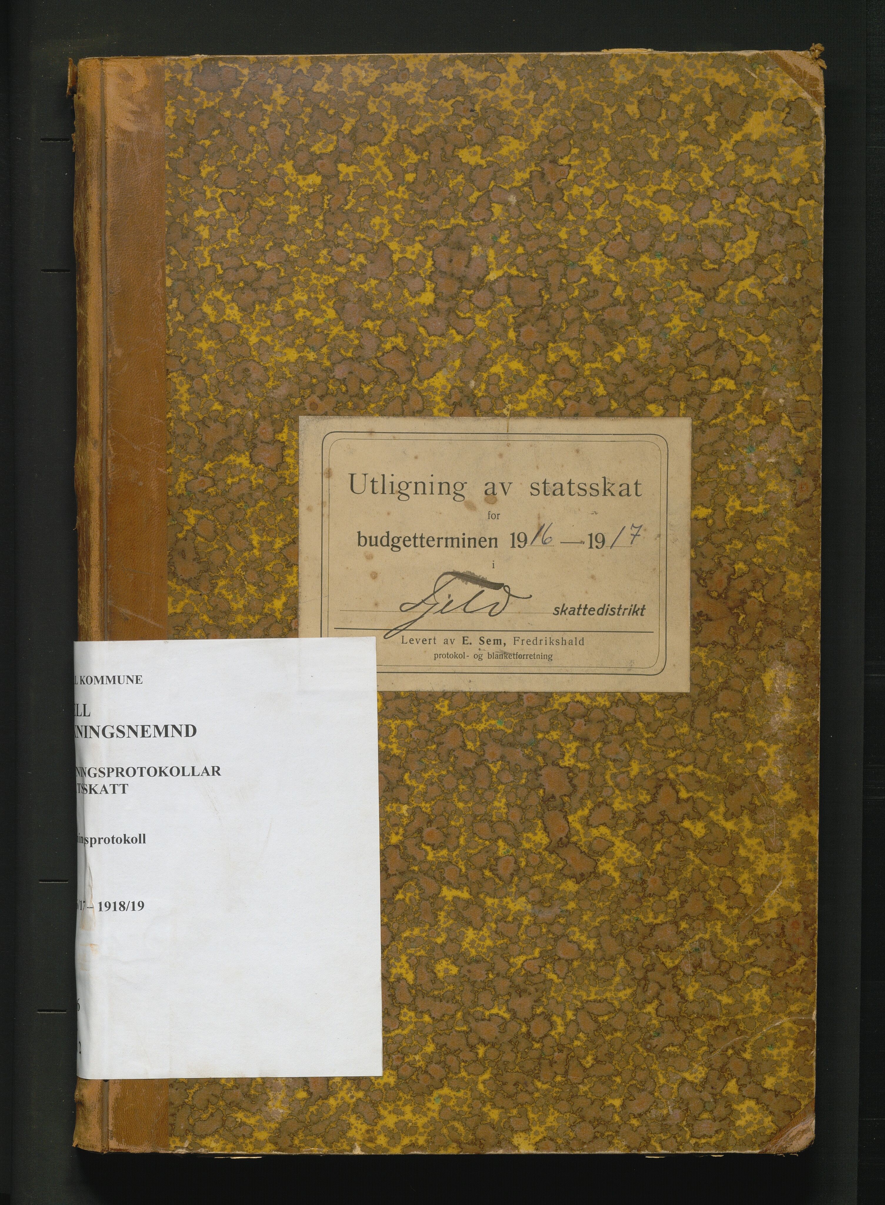 Fjell kommune. Likningsnemnda, IKAH/1246-142/F/Fb/L0002: Likningsprotokoll, 1916-1919