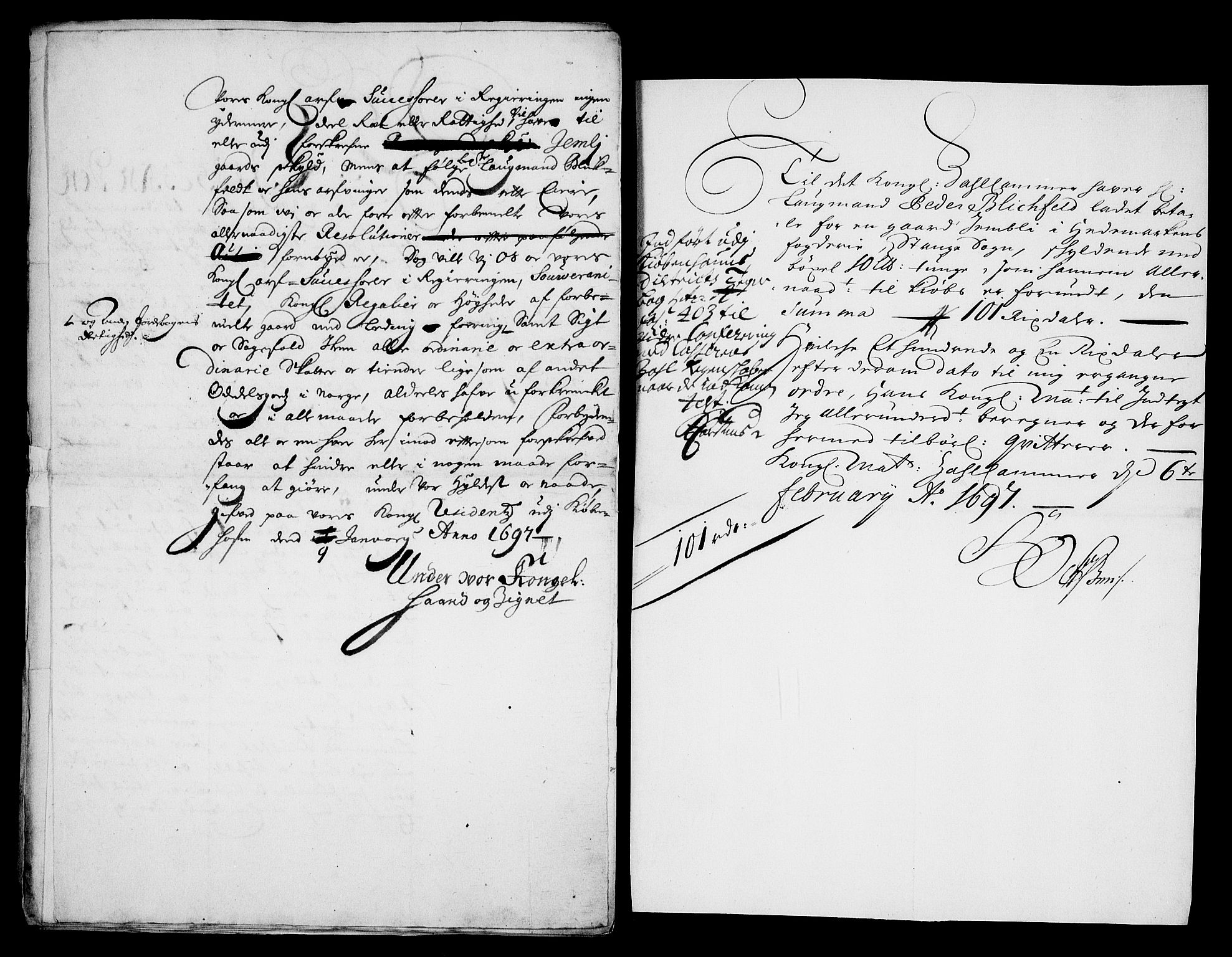 Rentekammeret inntil 1814, Realistisk ordnet avdeling, RA/EA-4070/On/L0013: [Jj 14]: Forskjellige dokumenter om krongodset i Norge, 1672-1722, p. 331