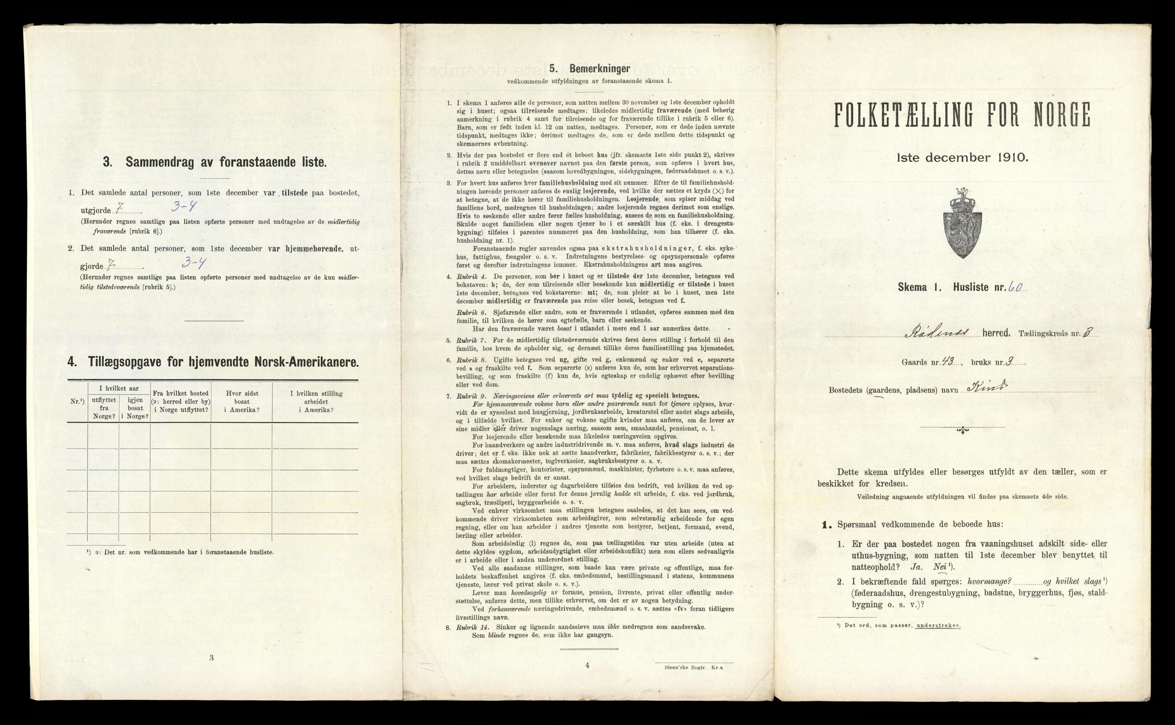 RA, 1910 census for Rødenes, 1910, p. 375