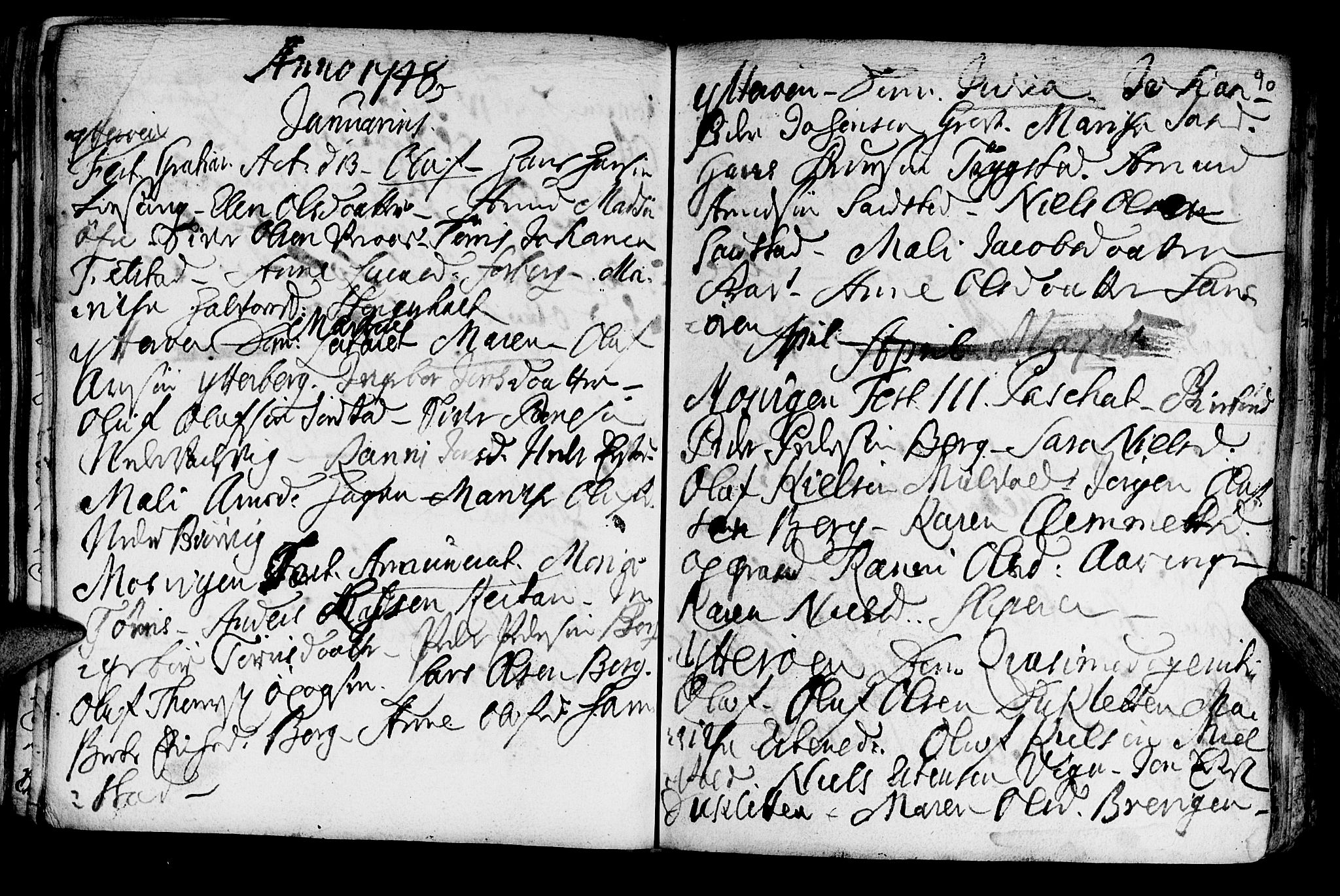 Ministerialprotokoller, klokkerbøker og fødselsregistre - Nord-Trøndelag, SAT/A-1458/722/L0215: Parish register (official) no. 722A02, 1718-1755, p. 90