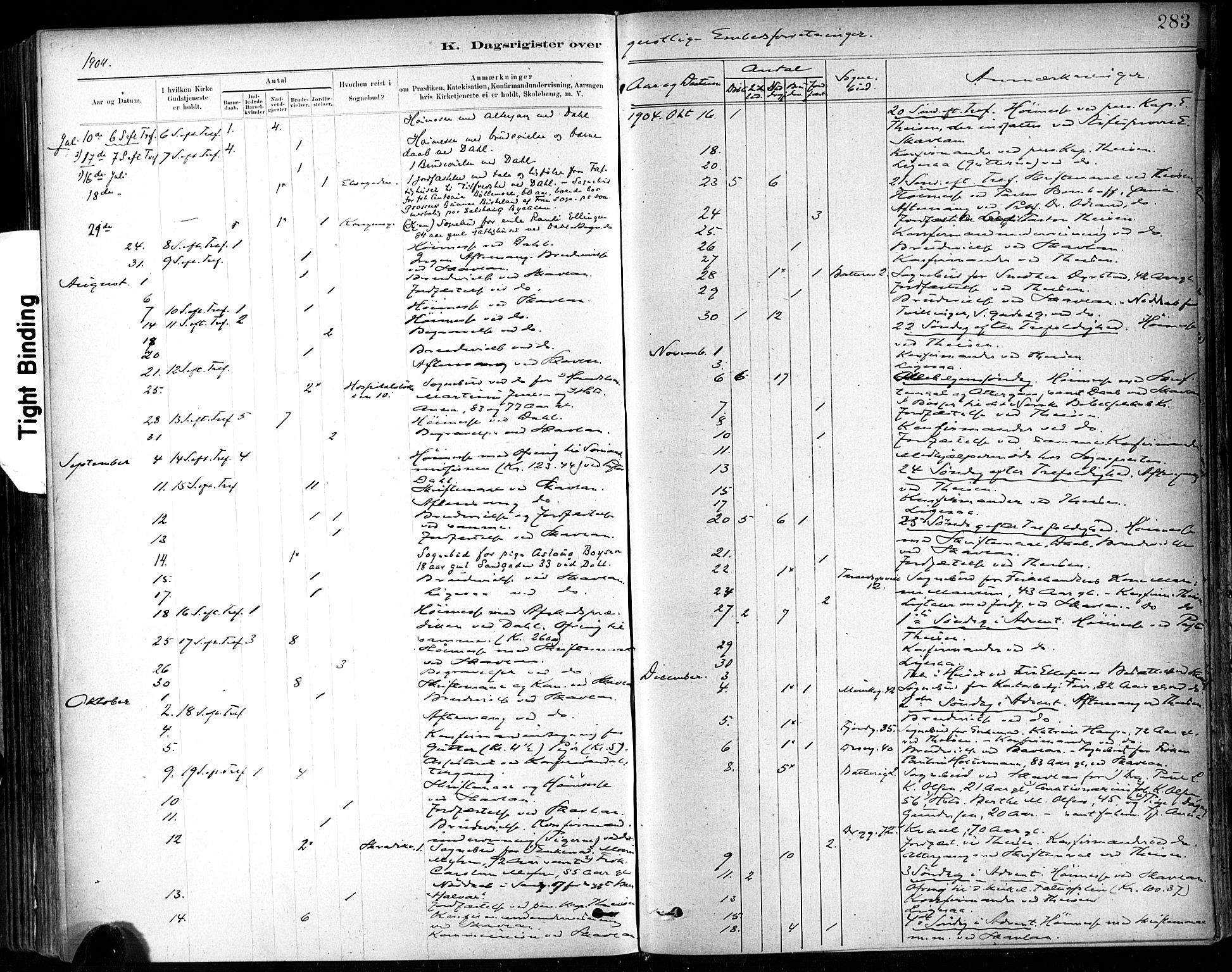 Ministerialprotokoller, klokkerbøker og fødselsregistre - Sør-Trøndelag, SAT/A-1456/602/L0120: Parish register (official) no. 602A18, 1880-1913, p. 283