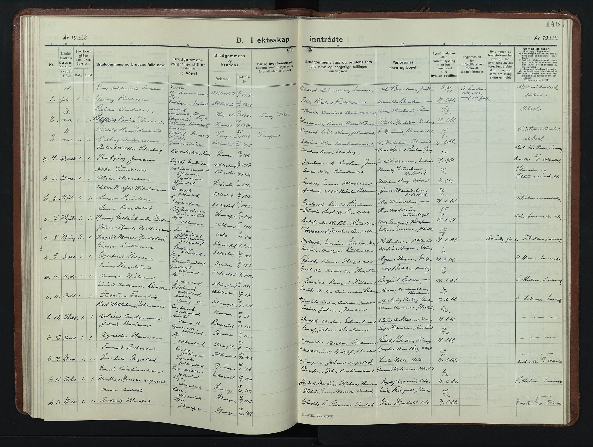 Stange prestekontor, SAH/PREST-002/L/L0019: Parish register (copy) no. 19, 1929-1947, p. 146