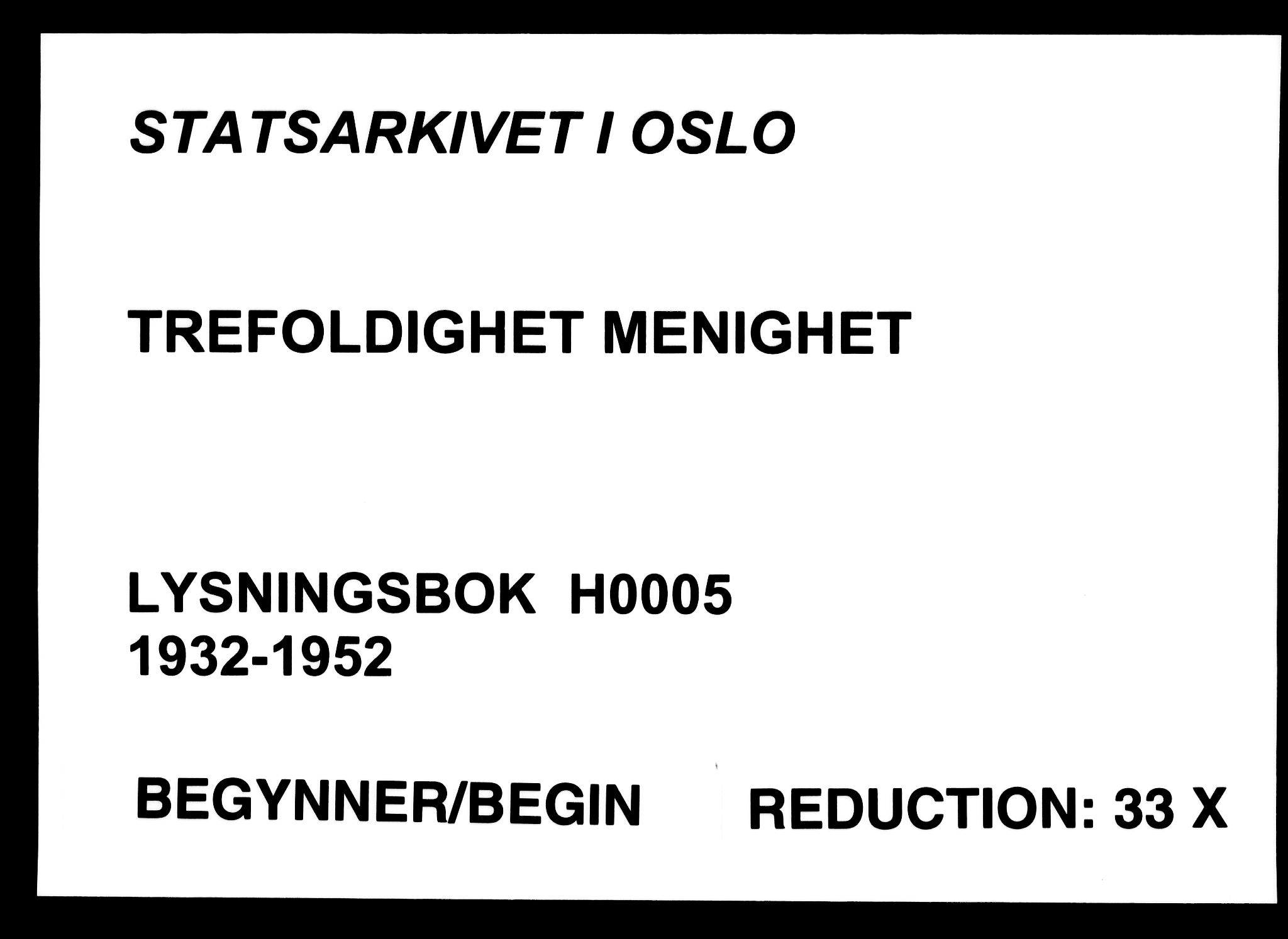 Trefoldighet prestekontor Kirkebøker, AV/SAO-A-10882/H/Ha/L0005: Banns register no. 5, 1932-1952