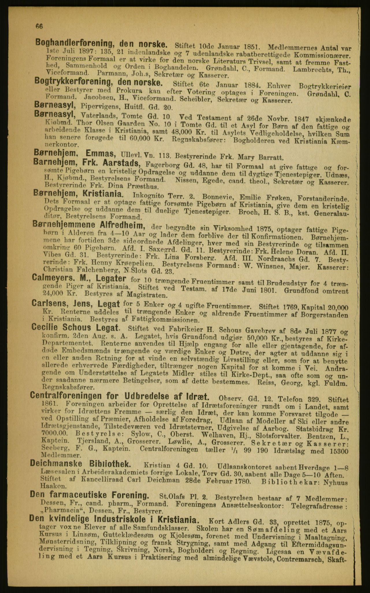 Kristiania/Oslo adressebok, PUBL/-, 1899, p. 66