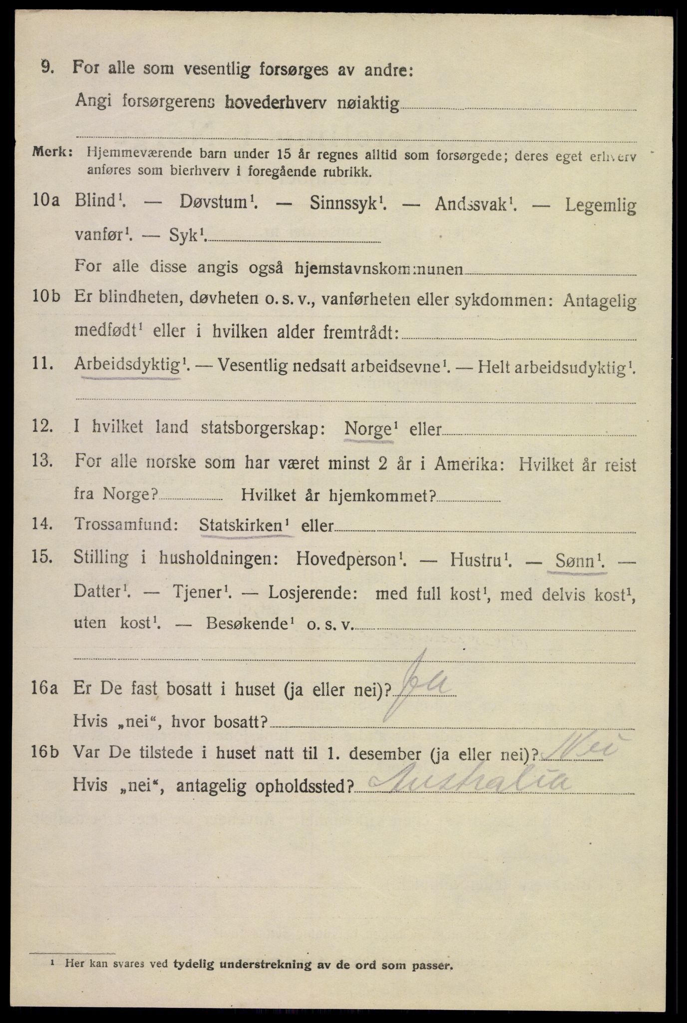 SAKO, 1920 census for Sem, 1920, p. 12950
