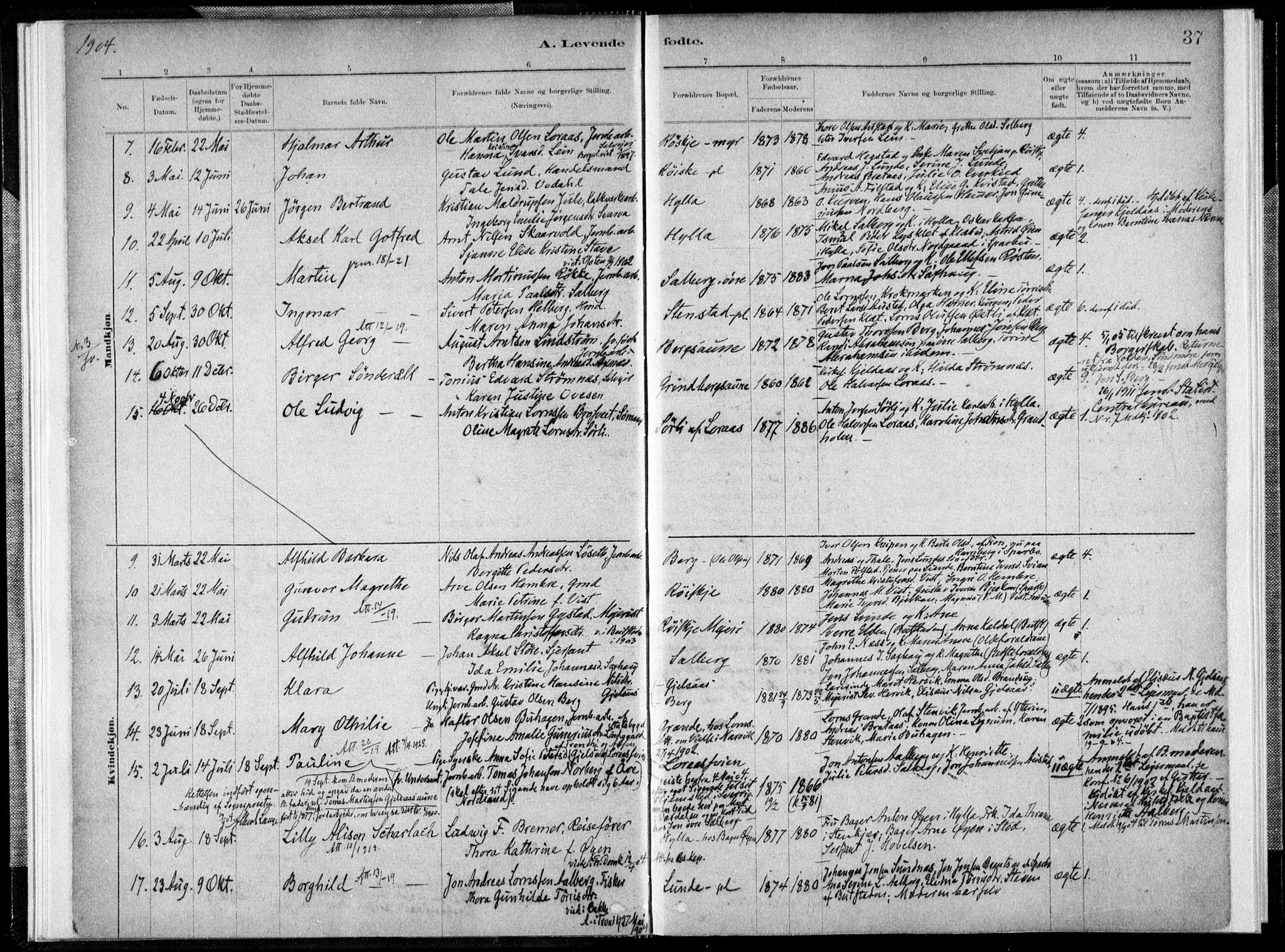 Ministerialprotokoller, klokkerbøker og fødselsregistre - Nord-Trøndelag, SAT/A-1458/731/L0309: Parish register (official) no. 731A01, 1879-1918, p. 37