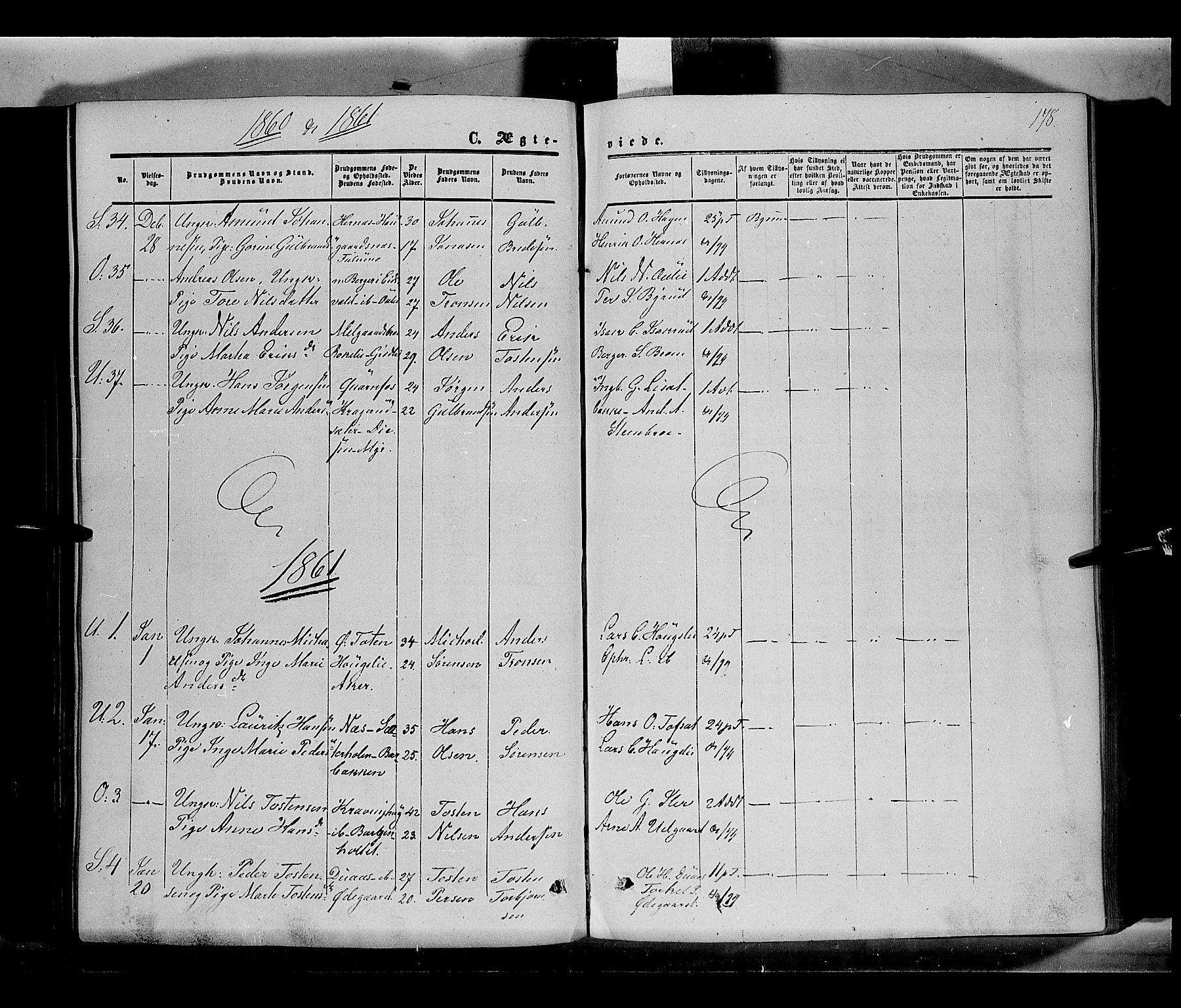 Sør-Odal prestekontor, SAH/PREST-030/H/Ha/Haa/L0002: Parish register (official) no. 2, 1859-1863, p. 178