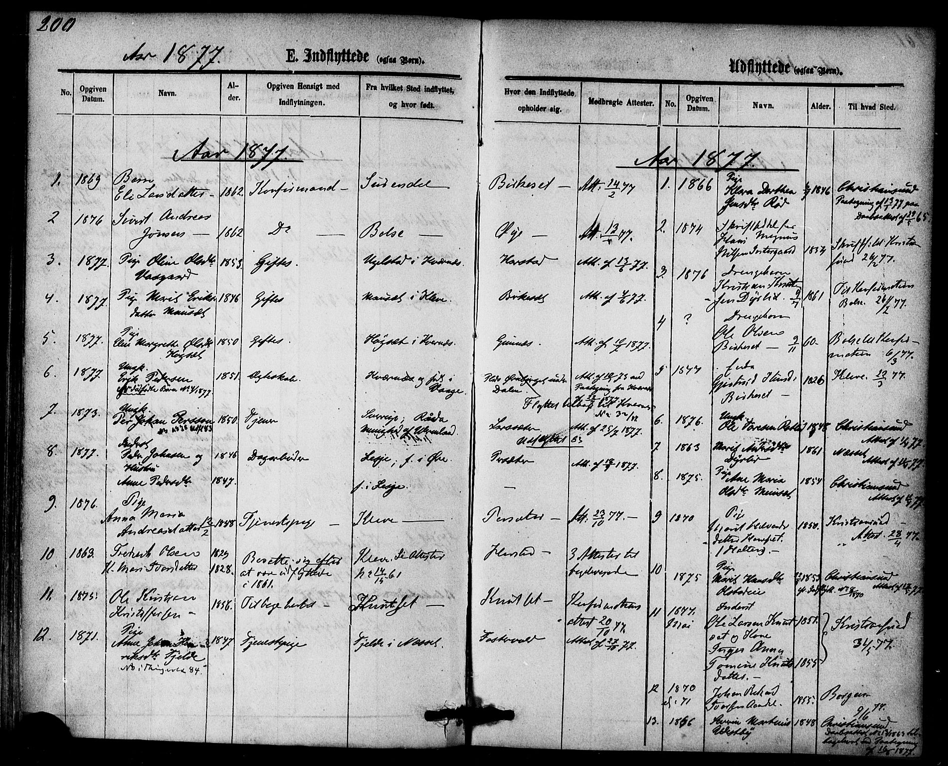 Ministerialprotokoller, klokkerbøker og fødselsregistre - Møre og Romsdal, AV/SAT-A-1454/584/L0966: Parish register (official) no. 584A06, 1869-1878, p. 200