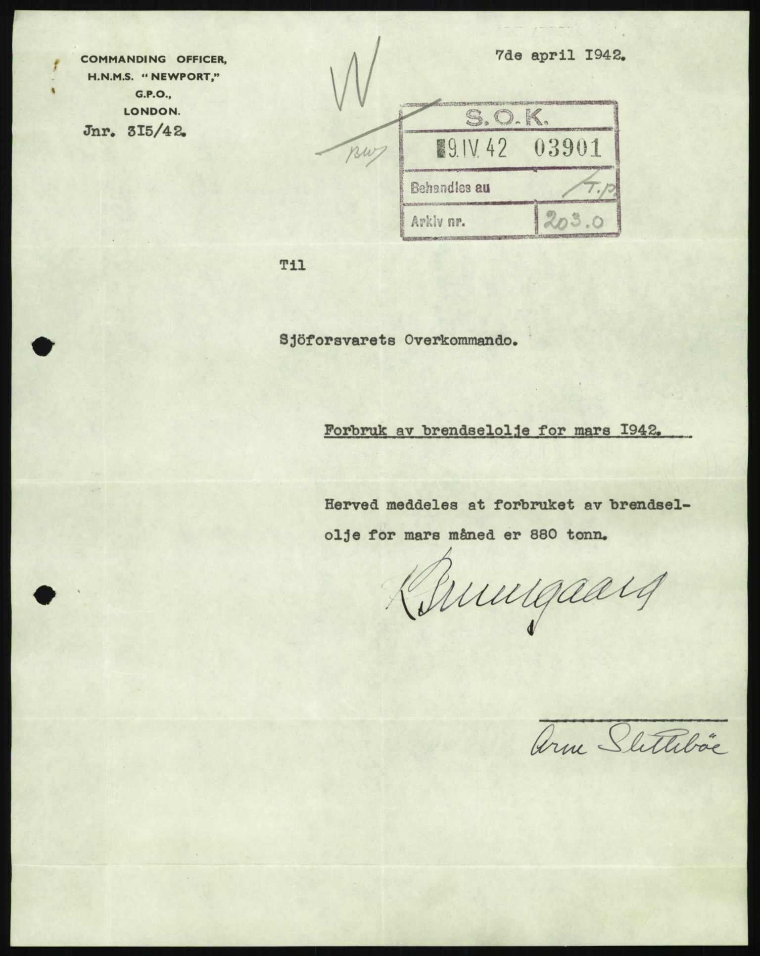 Forsvaret, Sjøforsvarets overkommando, AV/RA-RAFA-2035/D/Dc/L0194: --, 1941-1944, p. 246