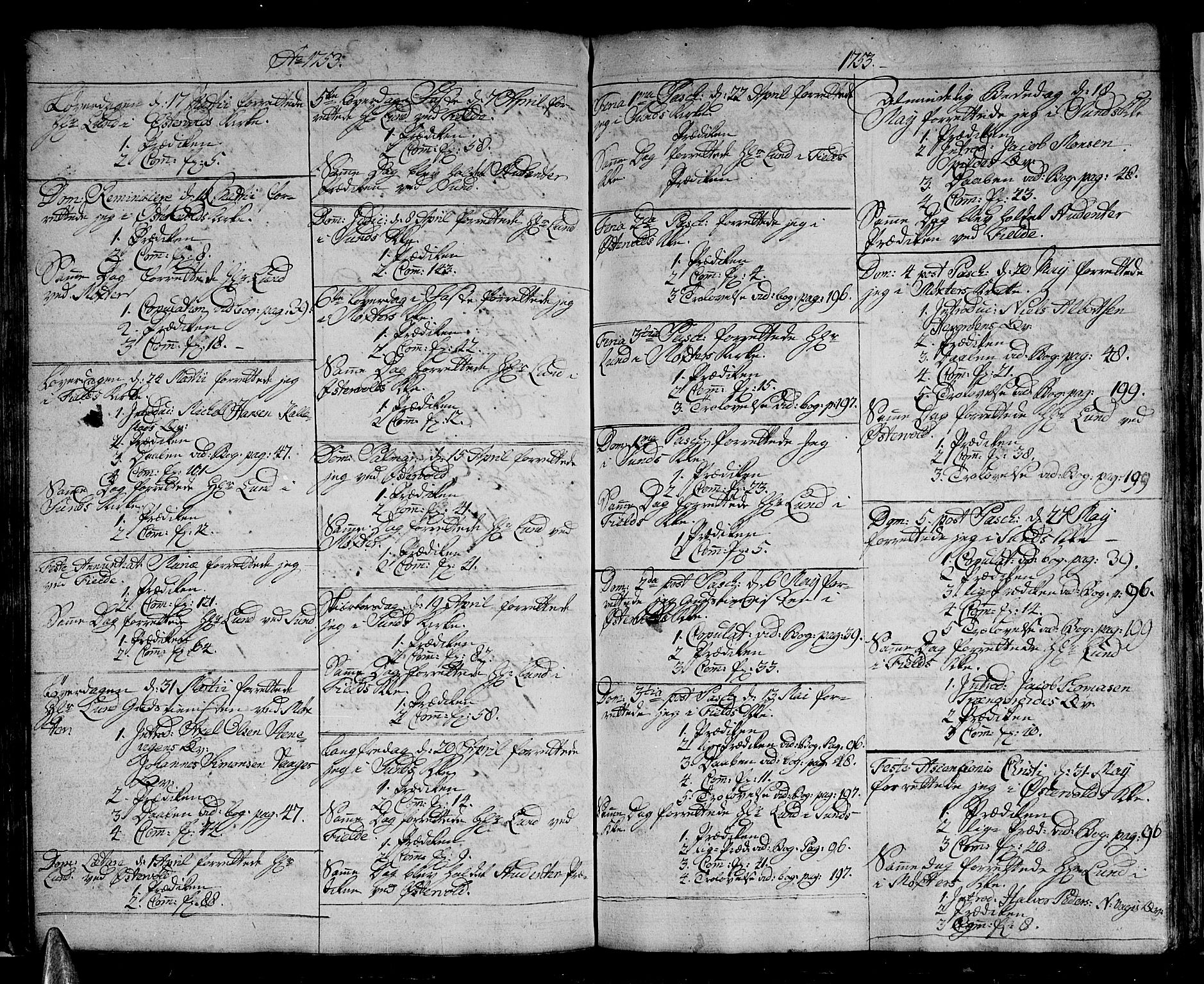 Sund sokneprestembete, AV/SAB-A-99930: Parish register (official) no. A 3, 1740-1769
