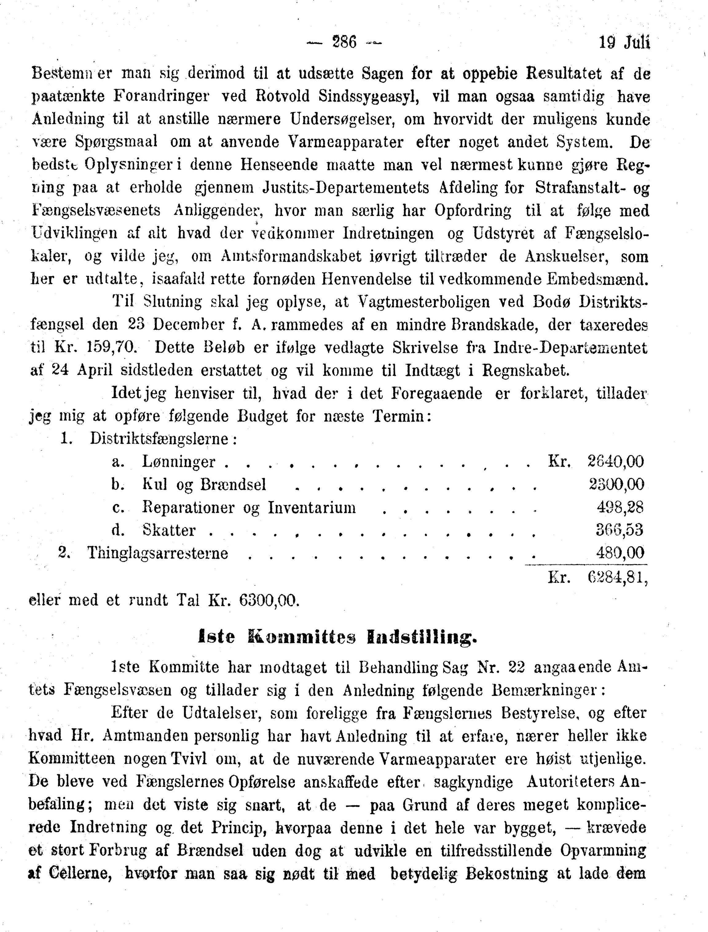 Nordland Fylkeskommune. Fylkestinget, AIN/NFK-17/176/A/Ac/L0010: Fylkestingsforhandlinger 1874-1880, 1874-1880