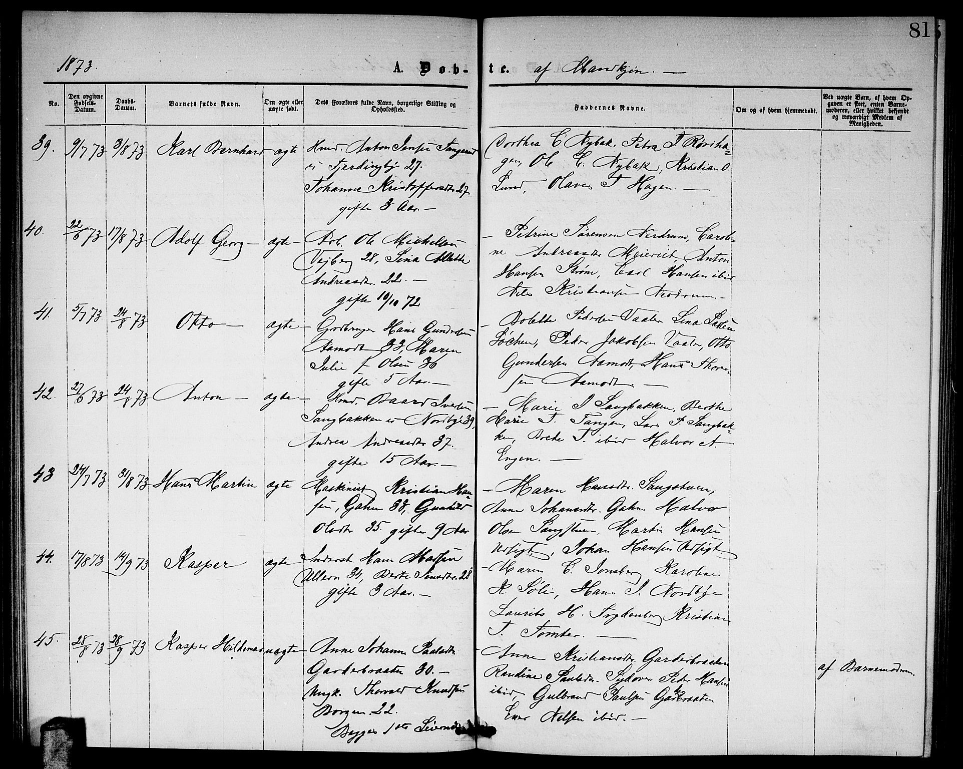 Fet prestekontor Kirkebøker, AV/SAO-A-10370a/G/Ga/L0004: Parish register (copy) no. I 4, 1868-1874, p. 81