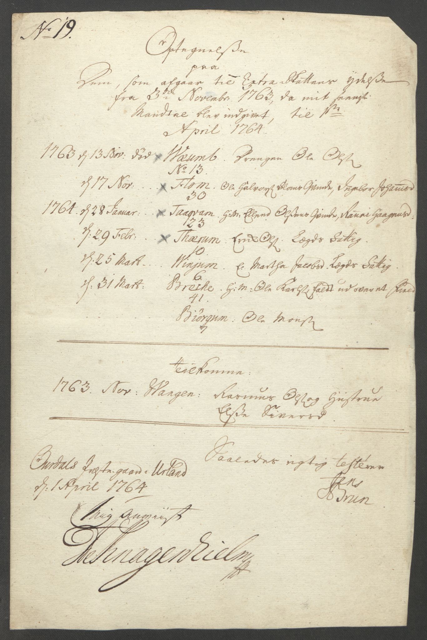 Rentekammeret inntil 1814, Reviderte regnskaper, Fogderegnskap, AV/RA-EA-4092/R52/L3418: Ekstraskatten Sogn, 1762-1769, p. 196