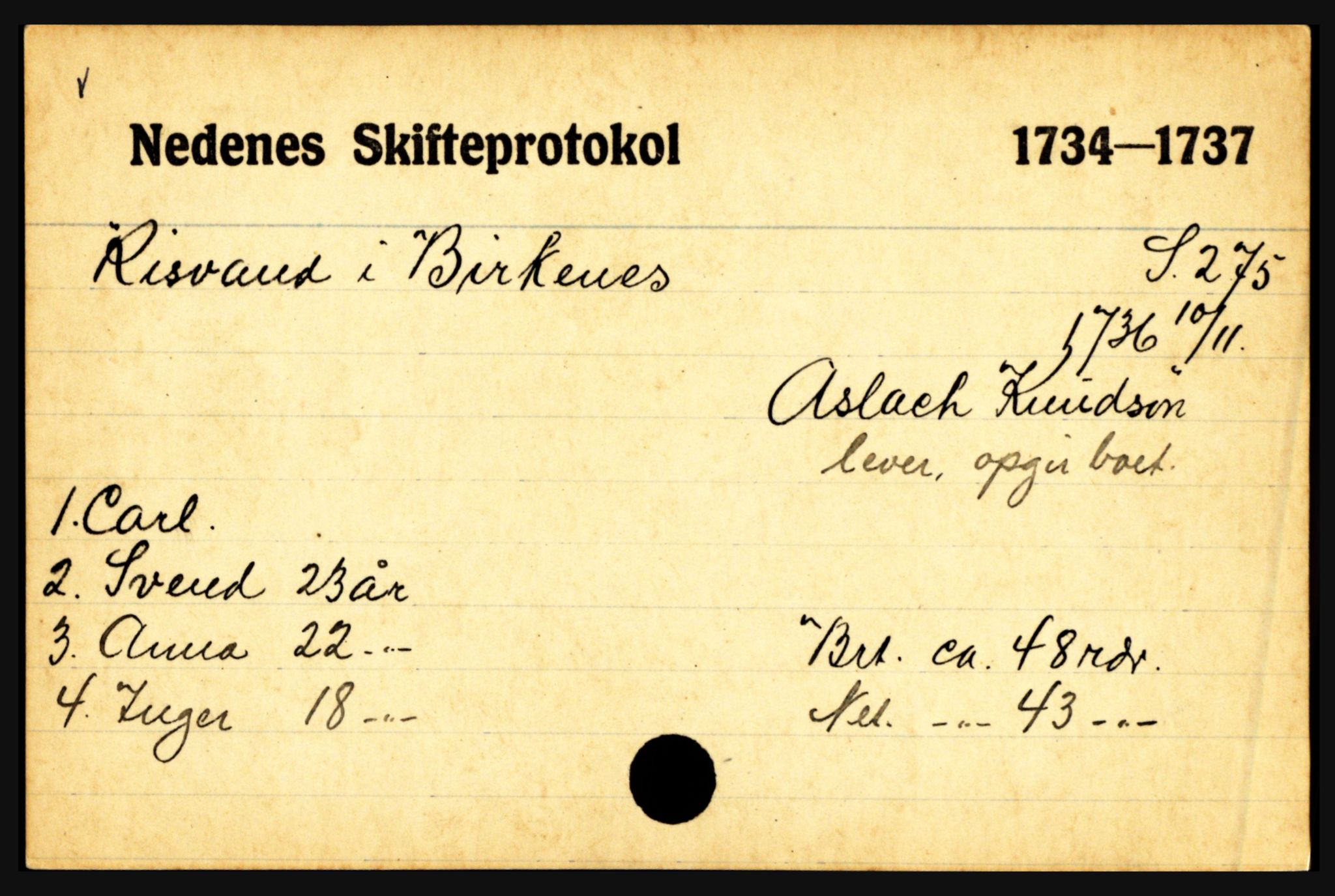 Nedenes sorenskriveri før 1824, AV/SAK-1221-0007/H, p. 23971