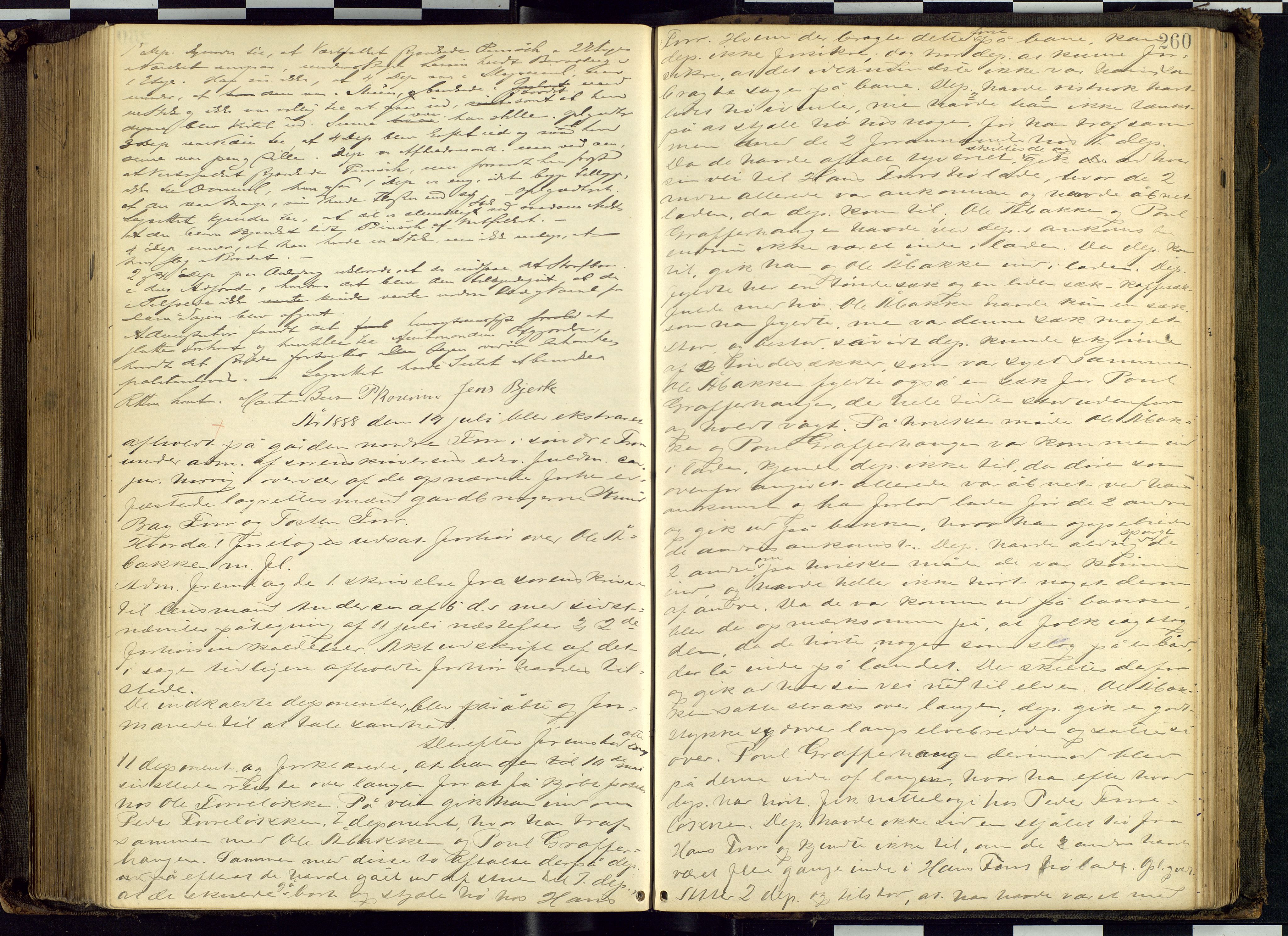Mellom-Gudbrandsdal sorenskriveri, SAH/TING-038/G/Gc/Gca/L0017: Ekstrarettsprotokoll, 1884-1894, p. 260