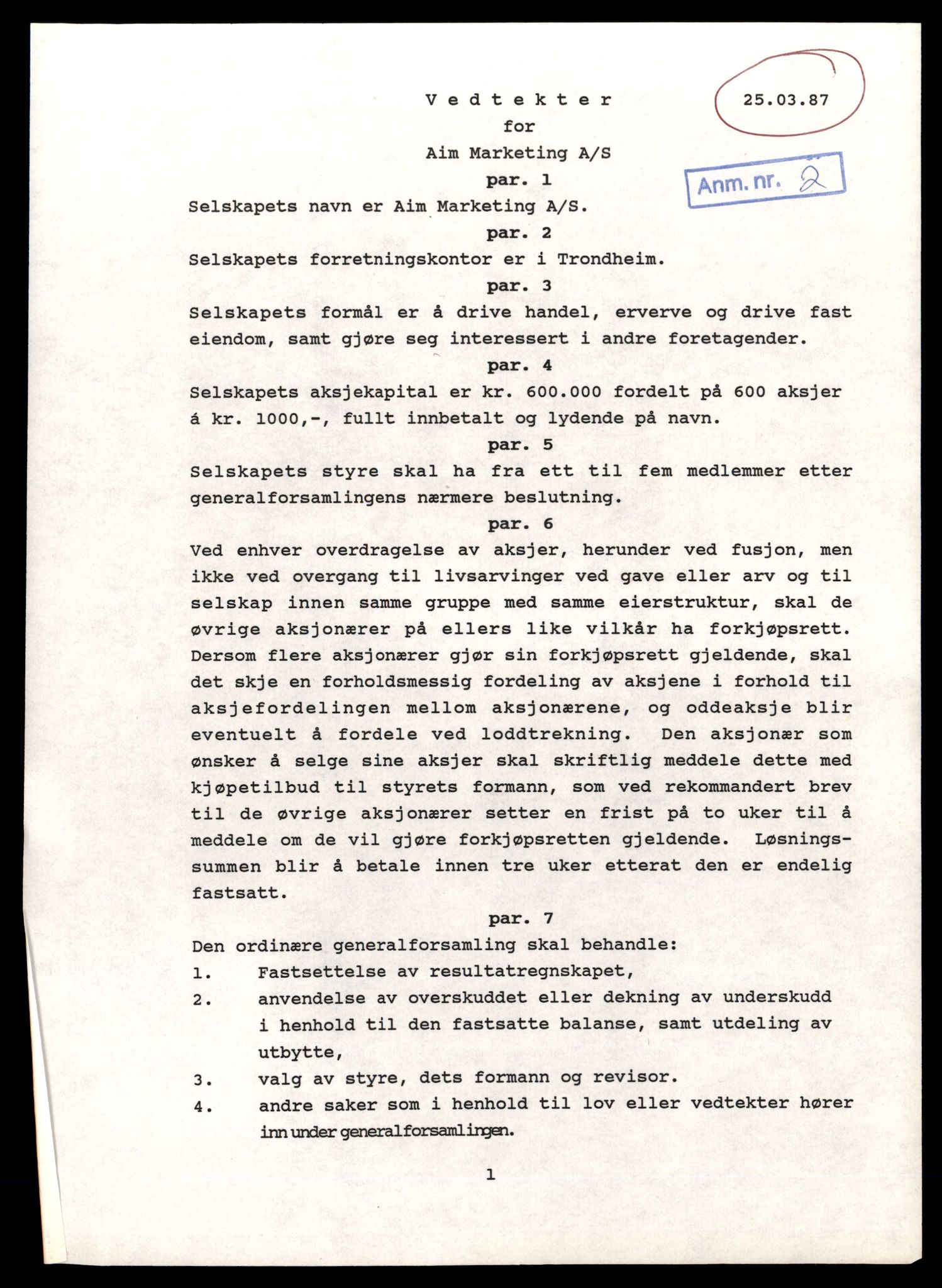 Trondheim byfogd, AV/SAT-A-0003/2/J/Jd/Jdb/L0110: Aksjeselskap, andelslag og borettslag, A-C, 1989-1990, p. 19