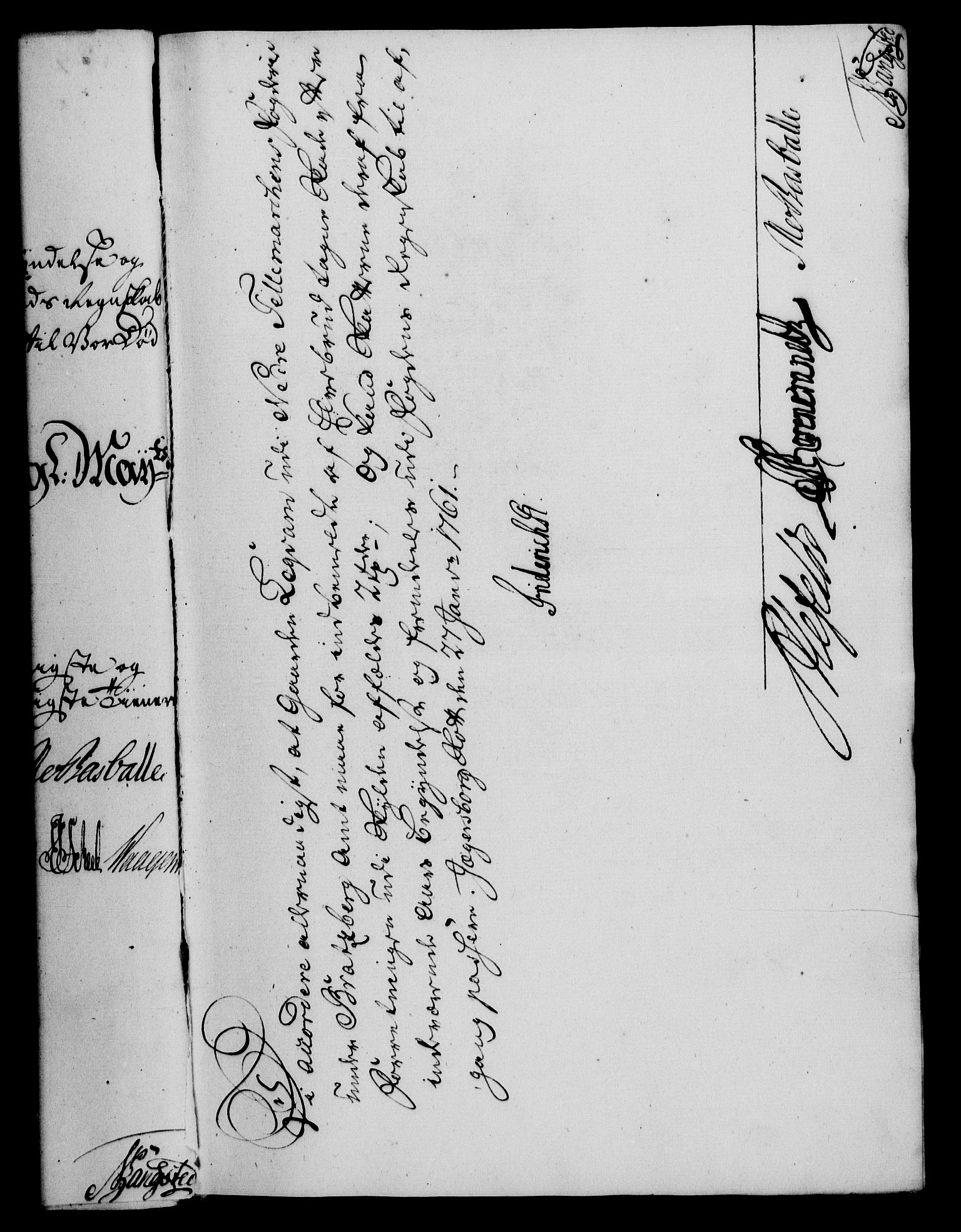 Rentekammeret, Kammerkanselliet, AV/RA-EA-3111/G/Gf/Gfa/L0043: Norsk relasjons- og resolusjonsprotokoll (merket RK 52.43), 1761, p. 50