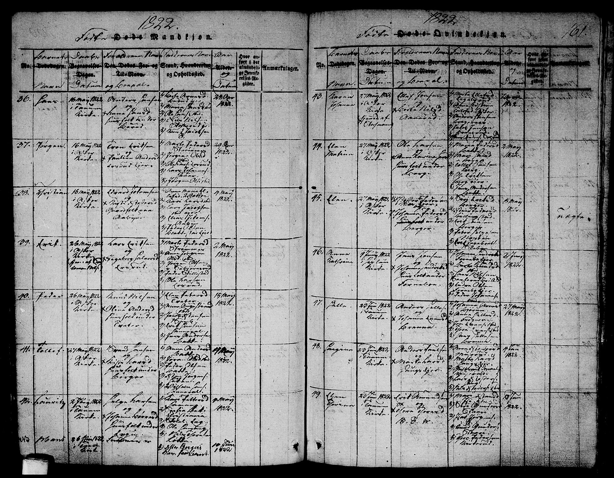 Asker prestekontor Kirkebøker, AV/SAO-A-10256a/G/Ga/L0001: Parish register (copy) no. I 1, 1814-1830, p. 161