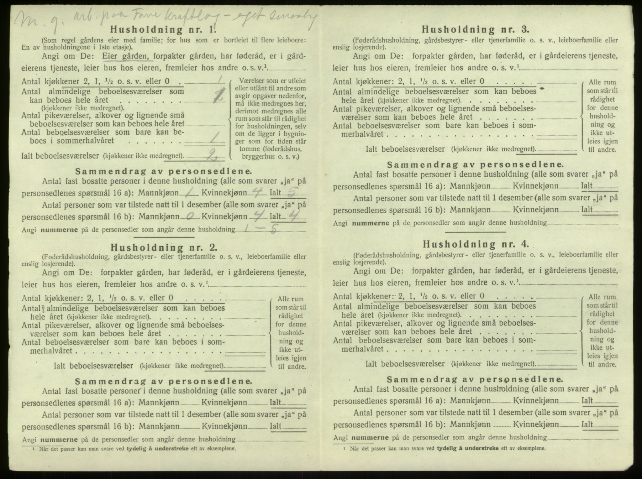 SAB, 1920 census for Manger, 1920, p. 516