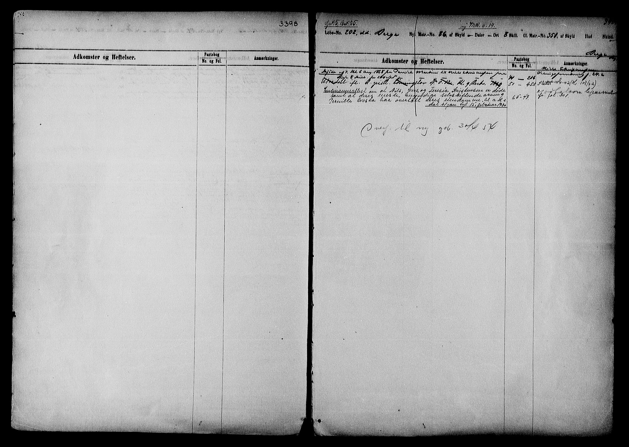 Vestre Nedenes/Sand sorenskriveri, SAK/1221-0010/G/Ga/L0016: Mortgage register no. 12b, 1770-1957, p. 340