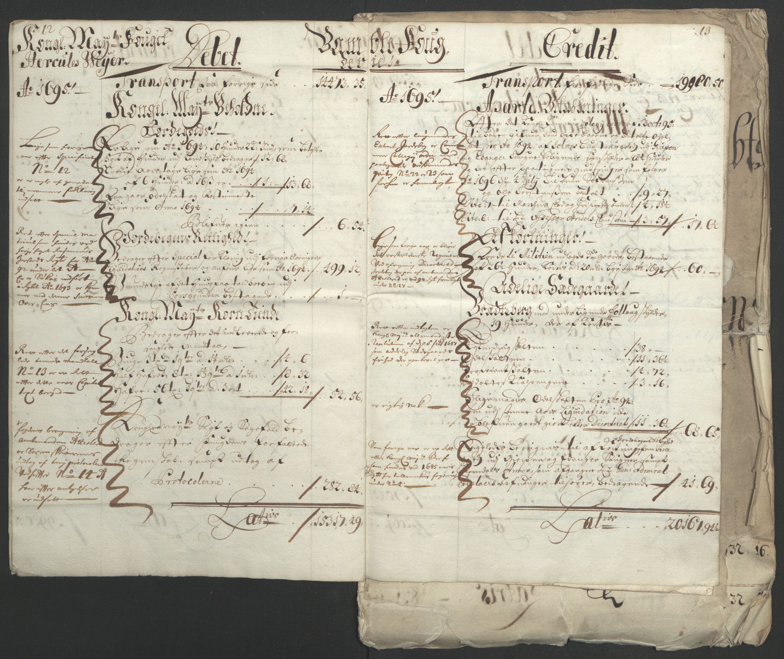 Rentekammeret inntil 1814, Reviderte regnskaper, Fogderegnskap, AV/RA-EA-4092/R36/L2093: Fogderegnskap Øvre og Nedre Telemark og Bamble, 1695, p. 11