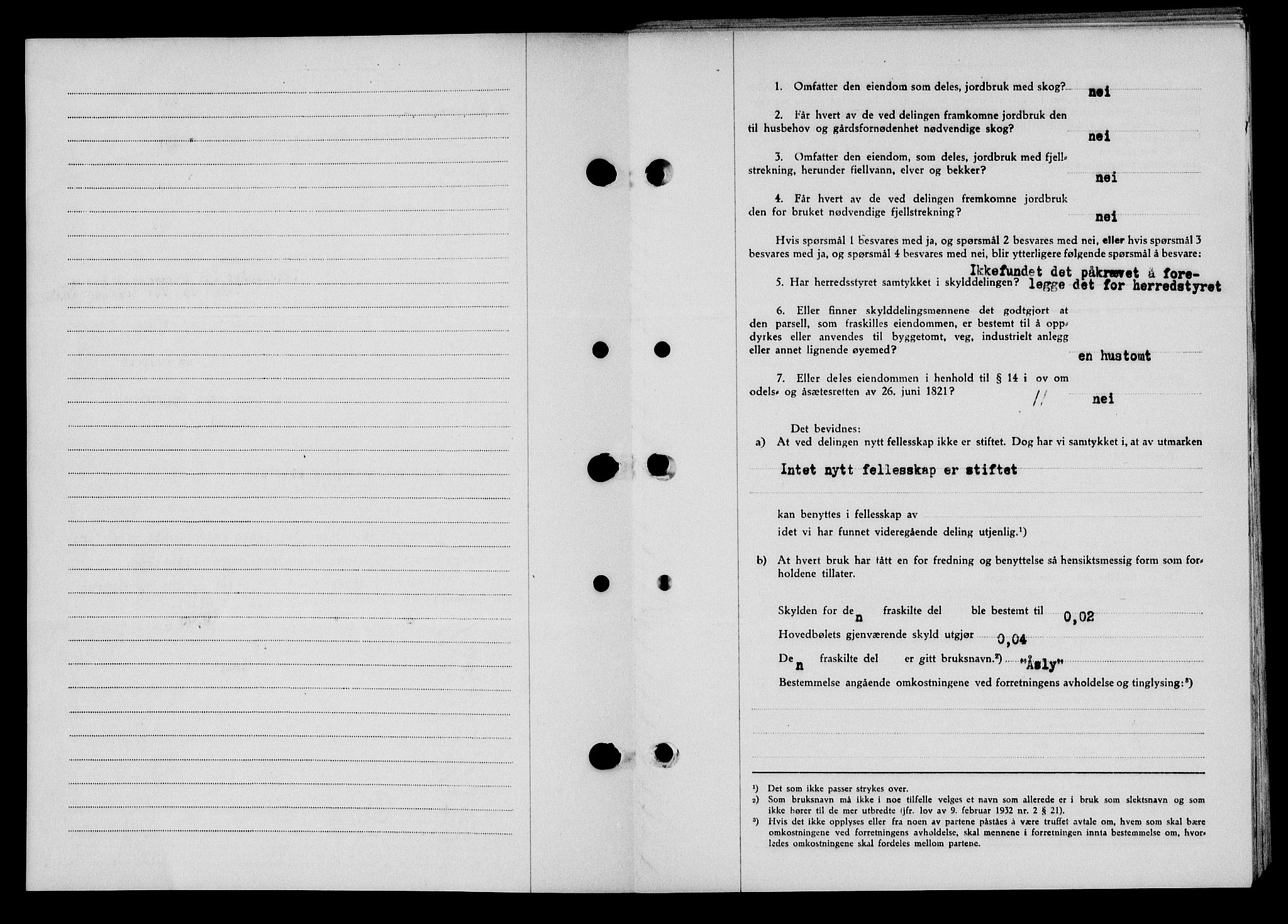 Flekkefjord sorenskriveri, SAK/1221-0001/G/Gb/Gba/L0061: Mortgage book no. A-9, 1946-1947, Diary no: : 1001/1946