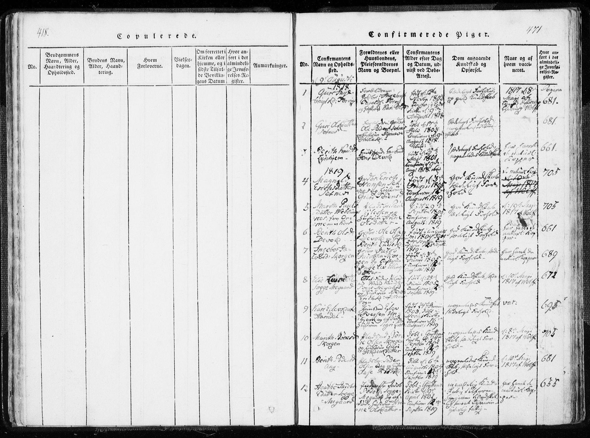 Ministerialprotokoller, klokkerbøker og fødselsregistre - Møre og Romsdal, SAT/A-1454/544/L0571: Parish register (official) no. 544A04, 1818-1853, p. 470-471