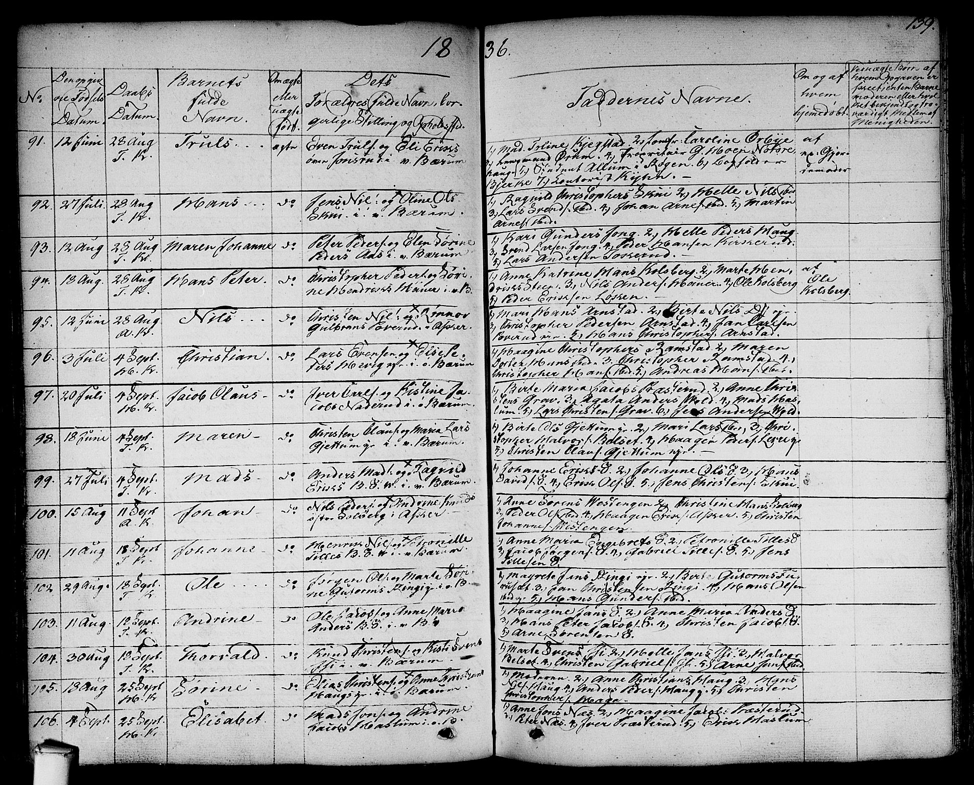 Asker prestekontor Kirkebøker, AV/SAO-A-10256a/F/Fa/L0007: Parish register (official) no. I 7, 1825-1864, p. 139