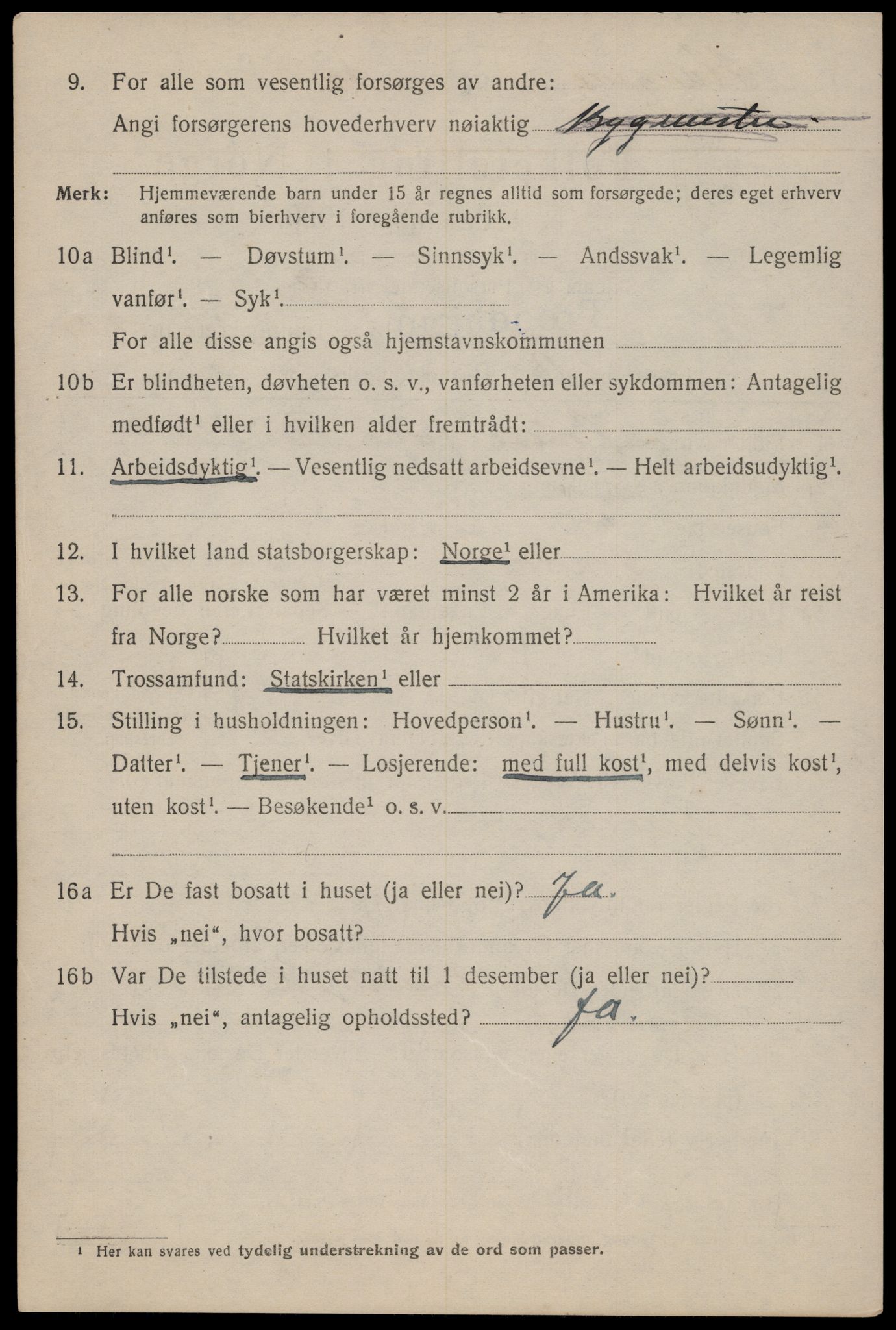 SAT, 1920 census for Trondheim, 1920, p. 71395