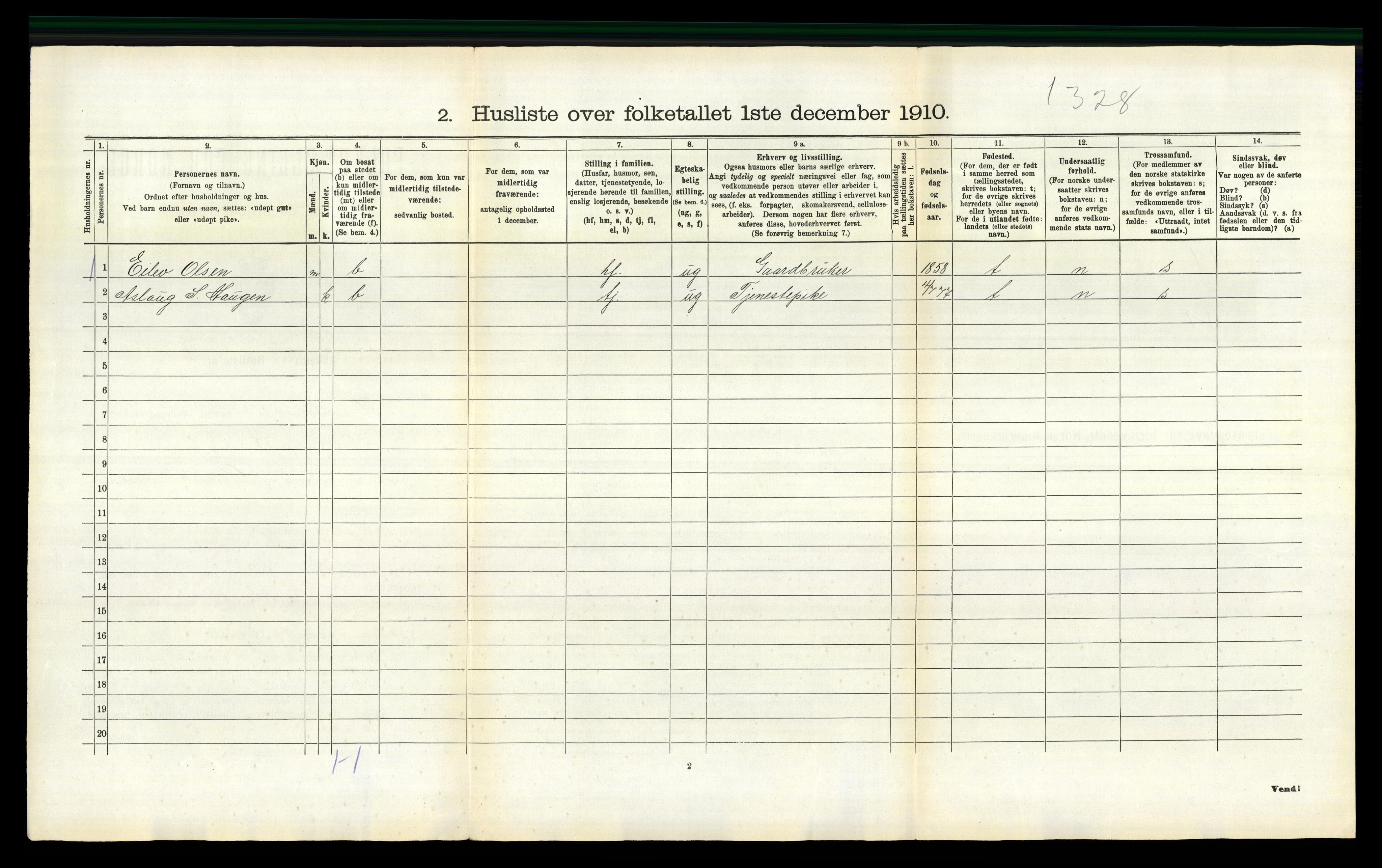 RA, 1910 census for Hjartdal, 1910, p. 551