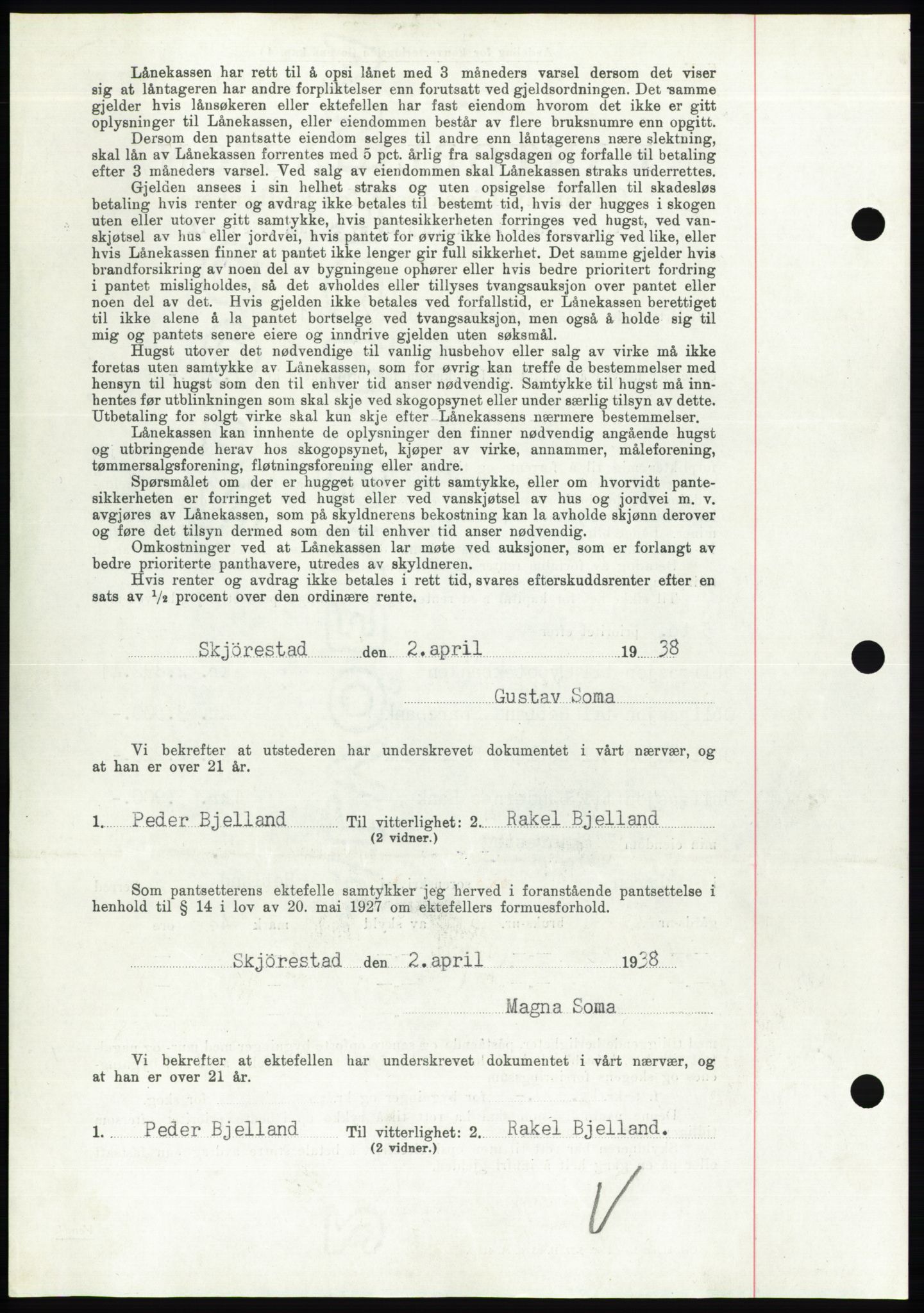 Jæren sorenskriveri, SAST/A-100310/03/G/Gba/L0070: Mortgage book, 1938-1938, Diary no: : 1199/1938