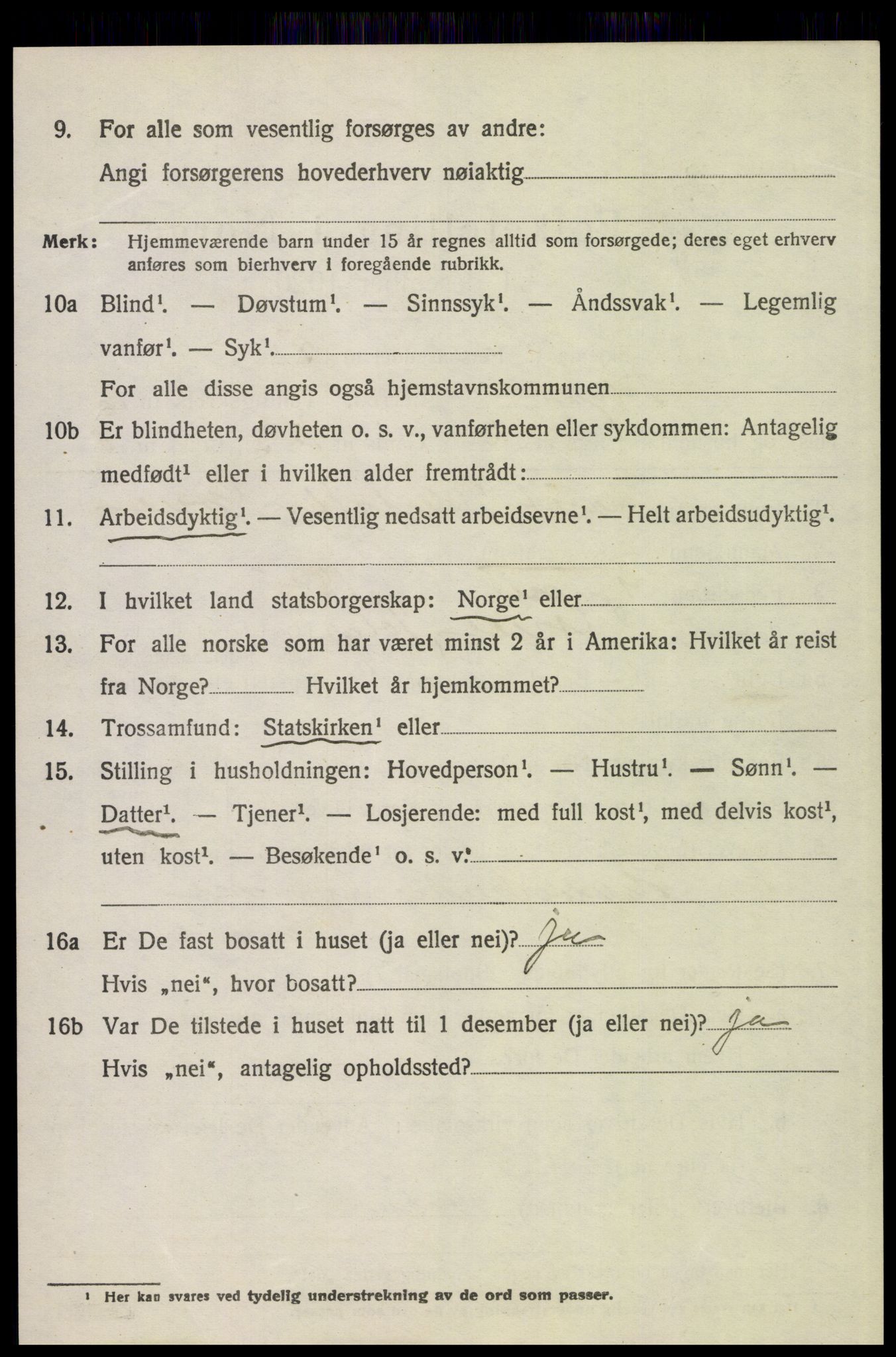 SAH, 1920 census for Tolga, 1920, p. 7394