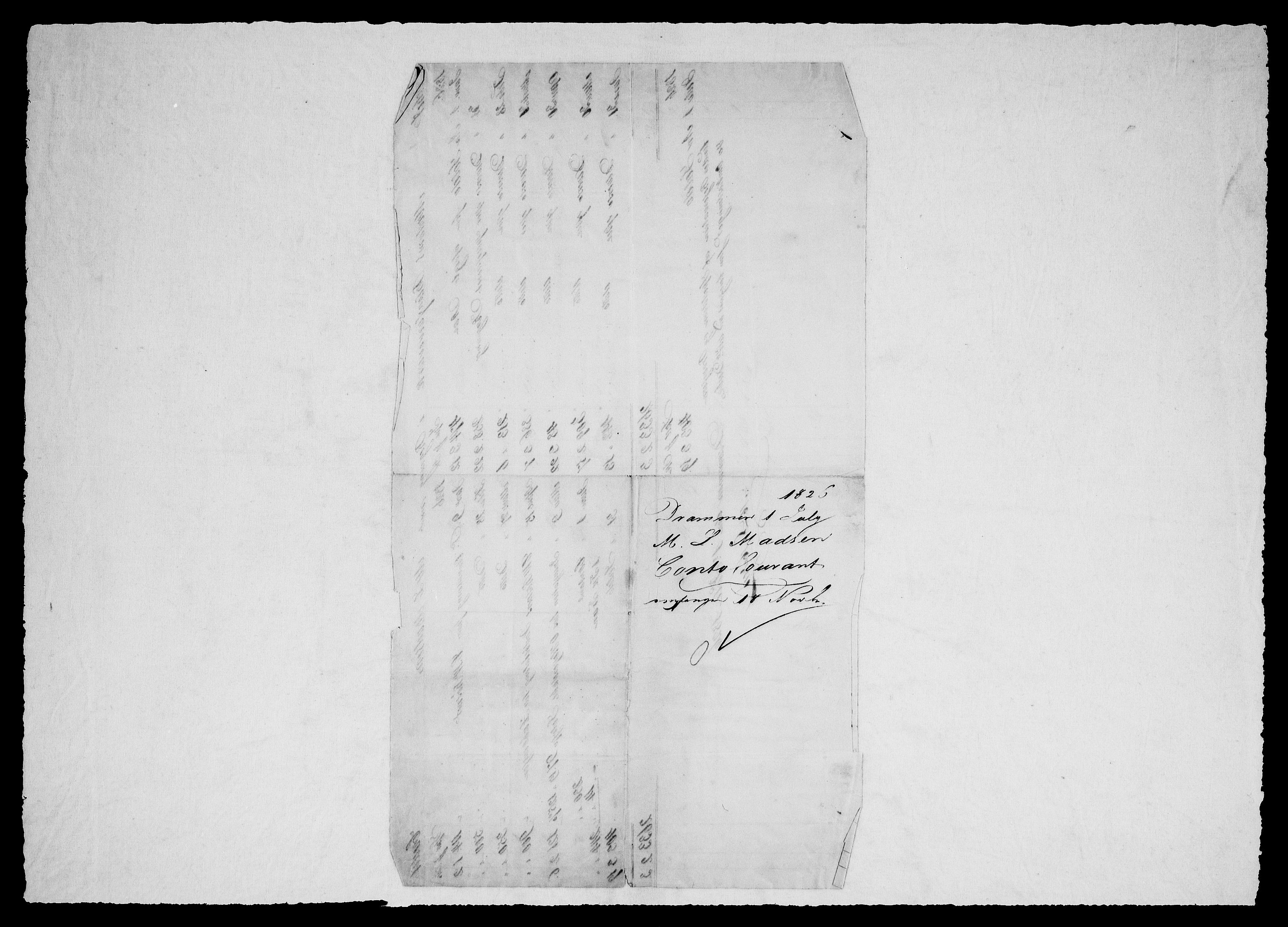 Modums Blaafarveværk, RA/PA-0157/G/Gd/Gdc/L0215/0001: -- / Hiesige und Auswartige Rechnungen, 1825-1828, p. 3