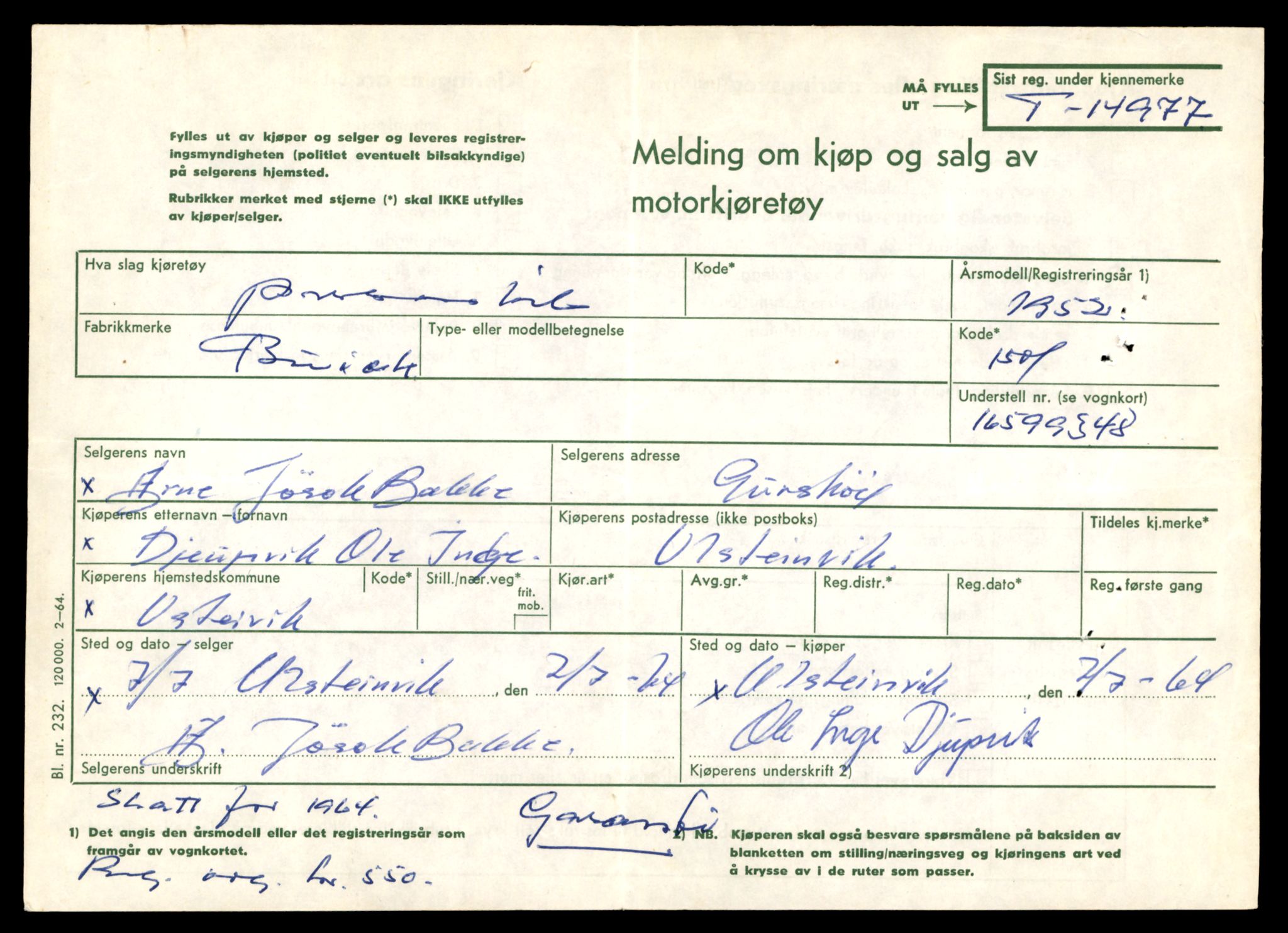 Møre og Romsdal vegkontor - Ålesund trafikkstasjon, AV/SAT-A-4099/F/Fe/L0049: Registreringskort for kjøretøy T 14864 - T 18613, 1927-1998, p. 2675