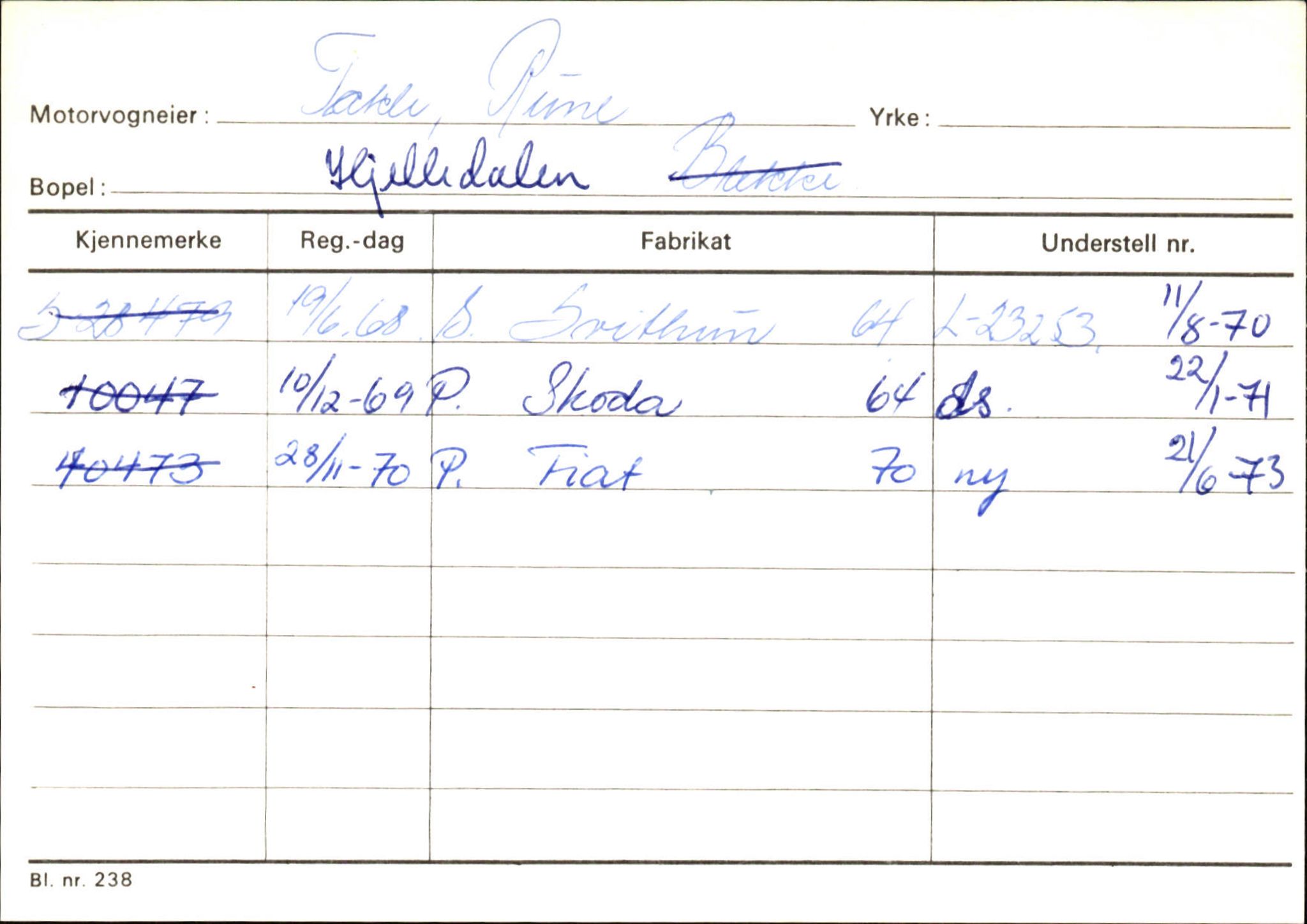 Statens vegvesen, Sogn og Fjordane vegkontor, SAB/A-5301/4/F/L0131: Eigarregister Høyanger P-Å. Stryn S-Å, 1945-1975, p. 1864