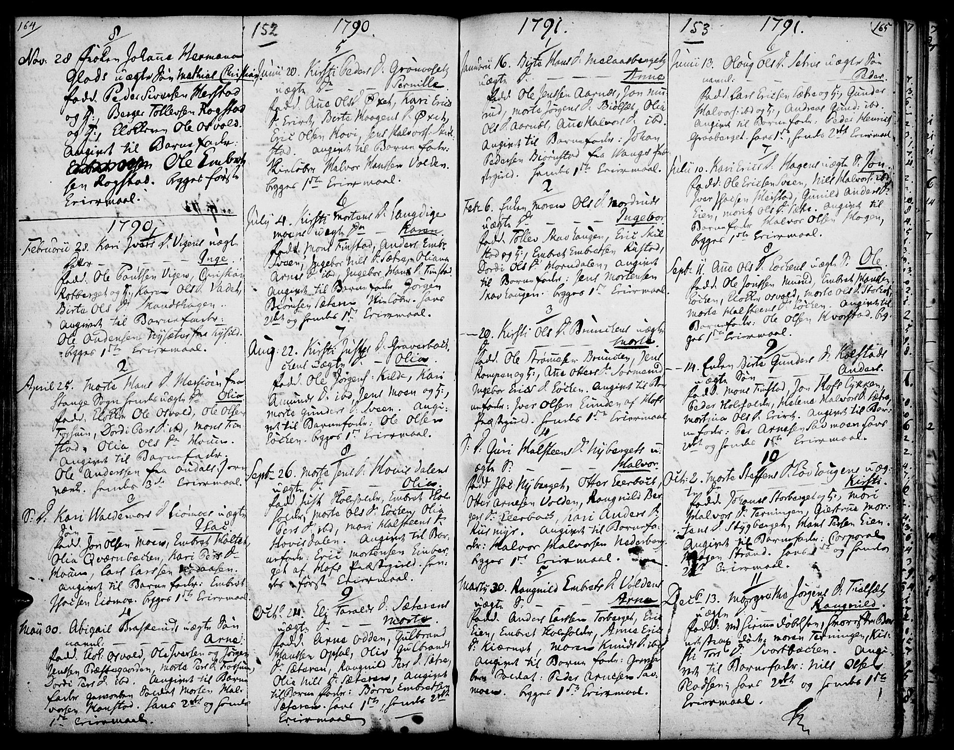 Elverum prestekontor, SAH/PREST-044/H/Ha/Haa/L0005: Parish register (official) no. 5, 1777-1793, p. 152-153