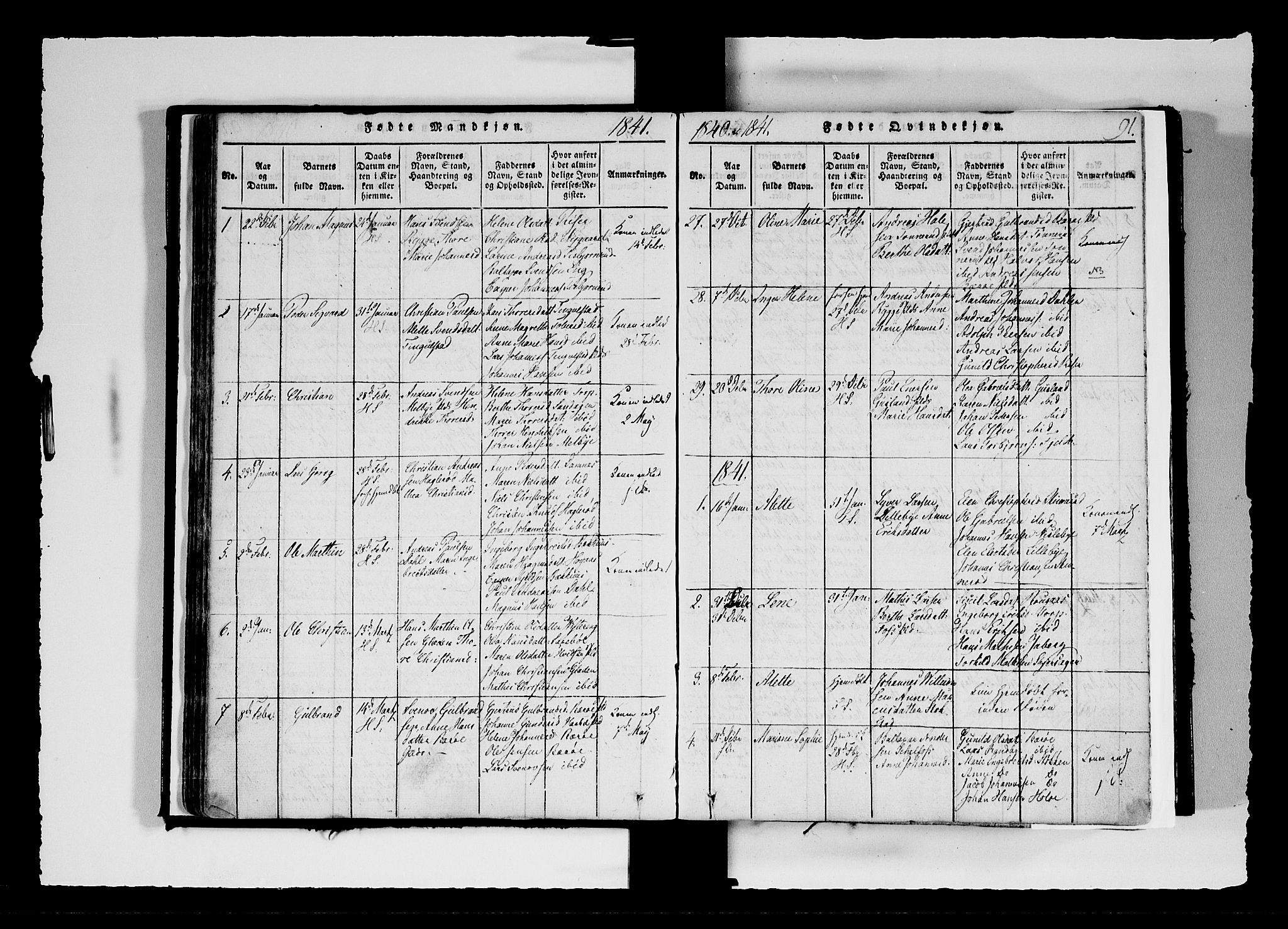 Hobøl prestekontor Kirkebøker, AV/SAO-A-2002/F/Fa/L0002: Parish register (official) no. I 2, 1814-1841, p. 91