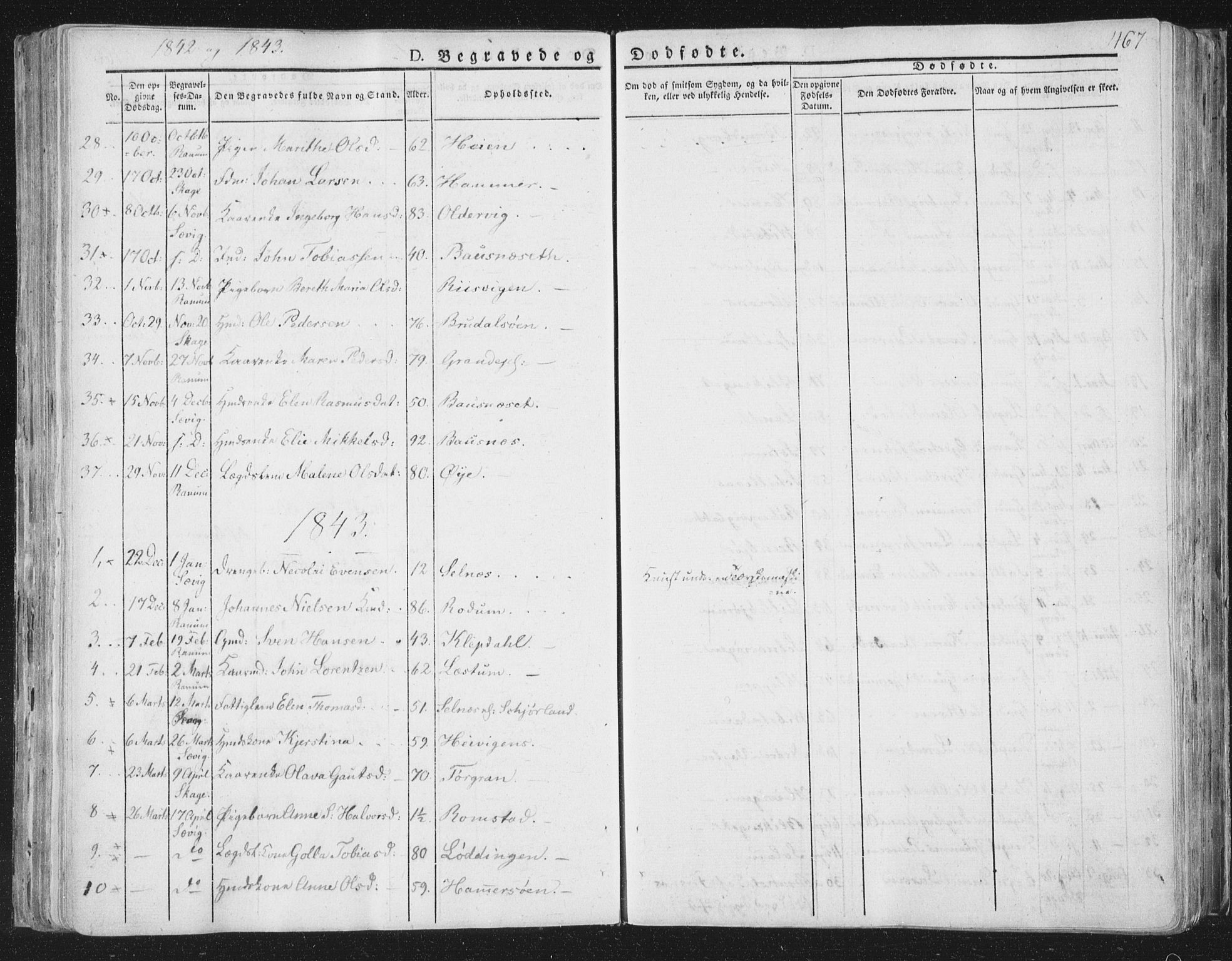 Ministerialprotokoller, klokkerbøker og fødselsregistre - Nord-Trøndelag, SAT/A-1458/764/L0552: Parish register (official) no. 764A07b, 1824-1865, p. 467