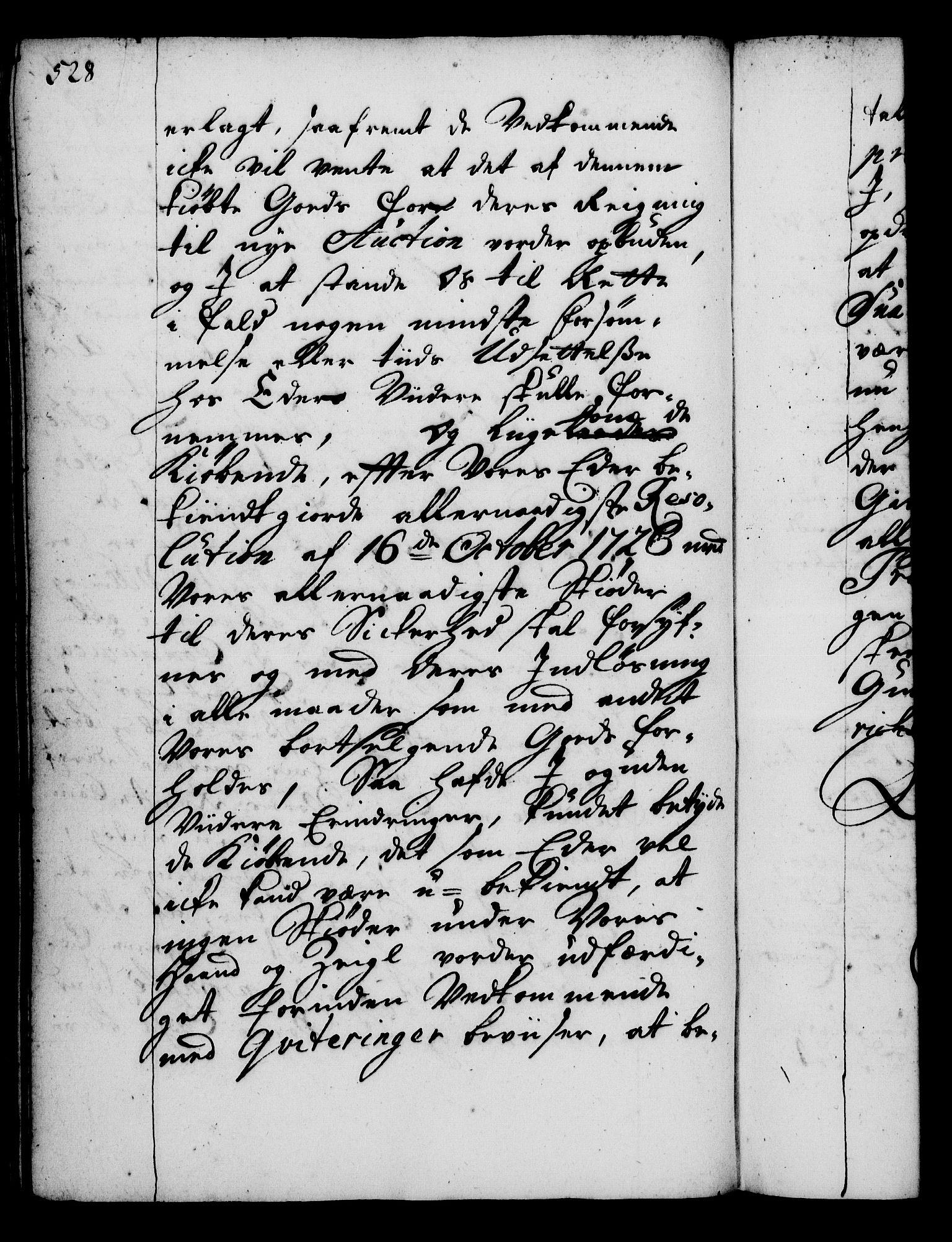 Rentekammeret, Kammerkanselliet, RA/EA-3111/G/Gg/Gga/L0002: Norsk ekspedisjonsprotokoll med register (merket RK 53.2), 1723-1727, p. 528